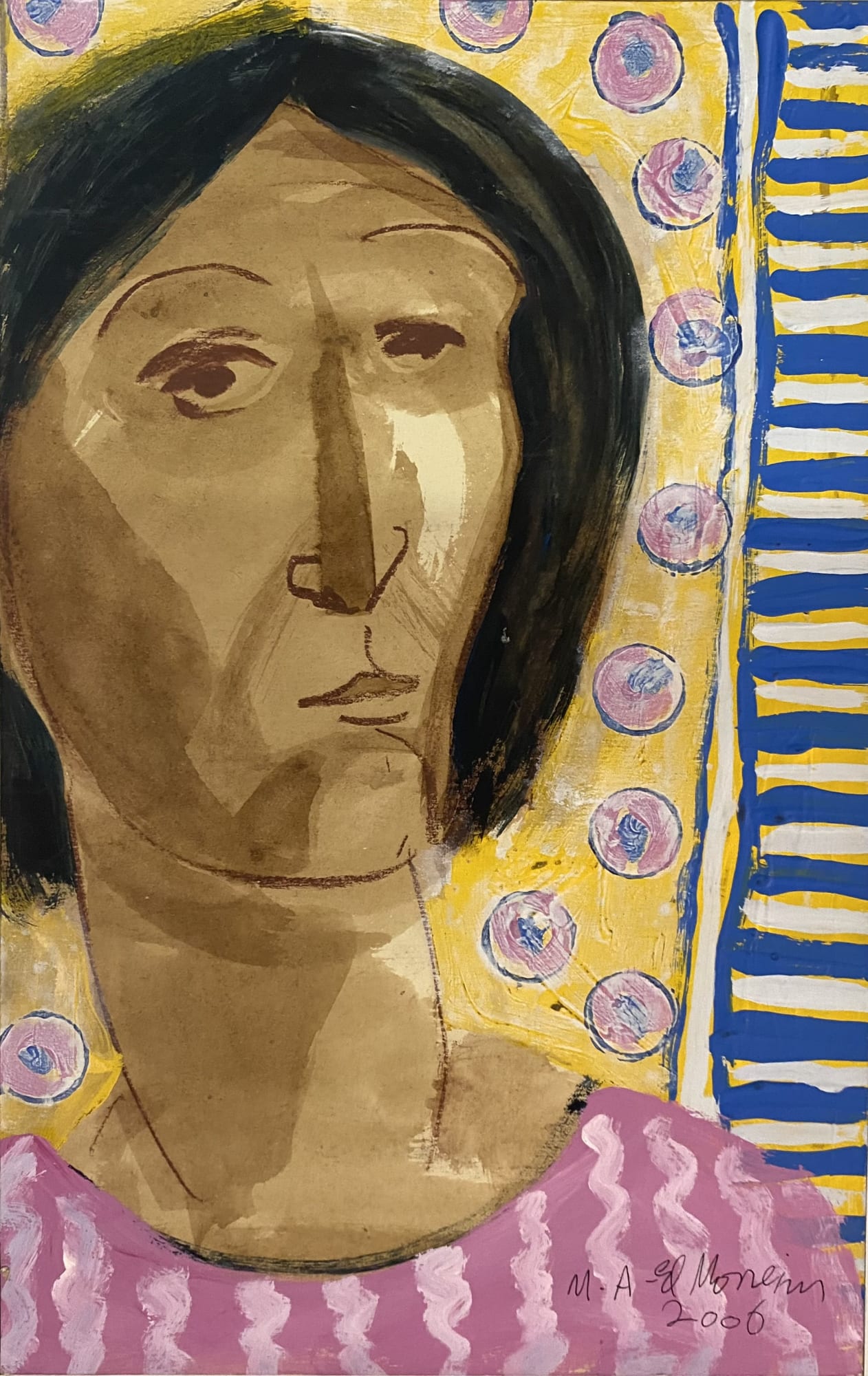 Mohamed El Moneim Behind the Window, 2006 Acrylic and ink on paper 32.5 x 20.5 cm 12 3/4 x 8 in