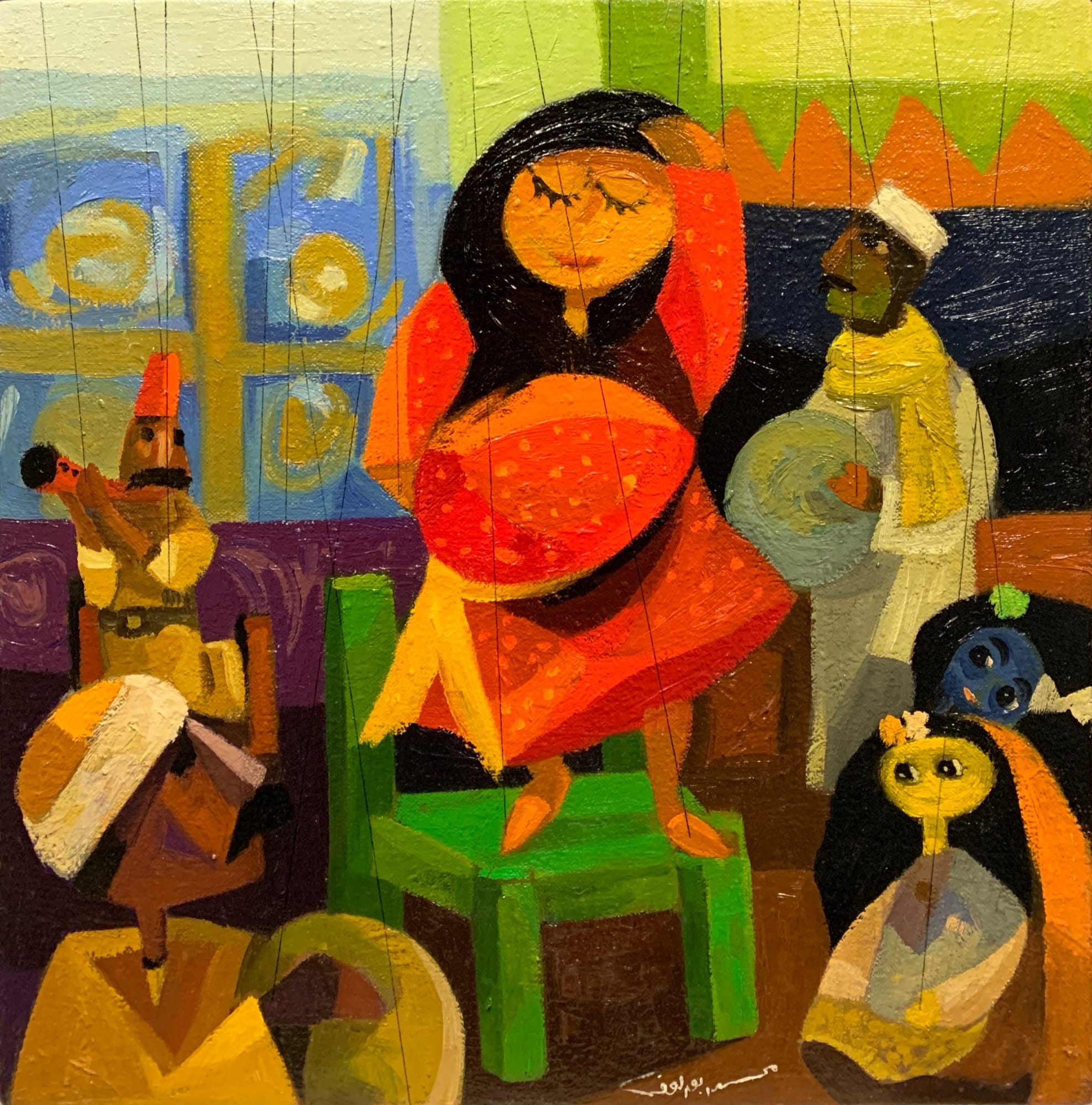 Mohamed Abou Elwafa Untitled, 2020 Oil on canvas 50 x 50 cm 19 3/4 x 19 3/4 in