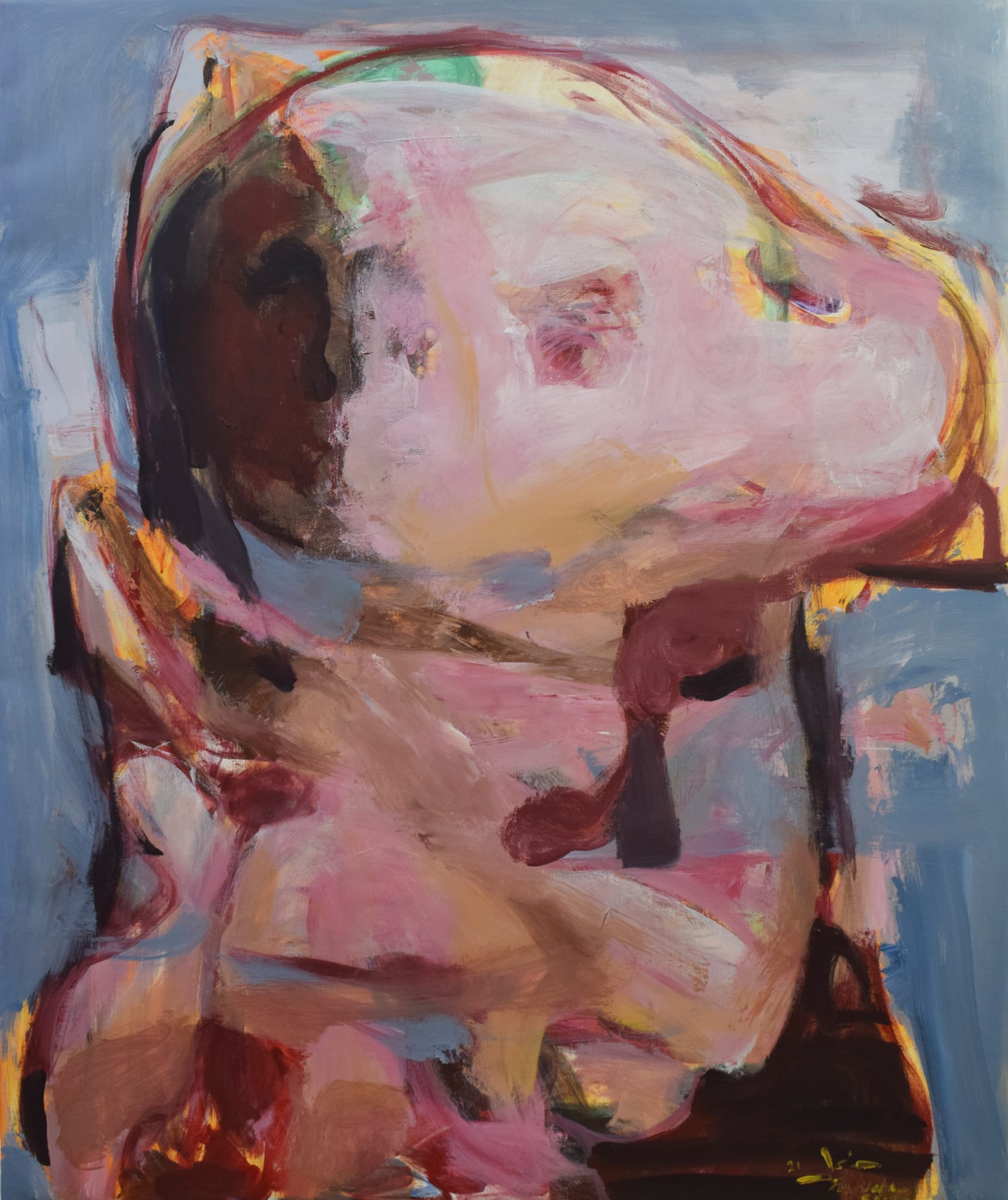 Mostafa Sleem Untitled, 2021 Acrylic on canvas 120 x 100 cm 47 1/4 x 39 1/4 in