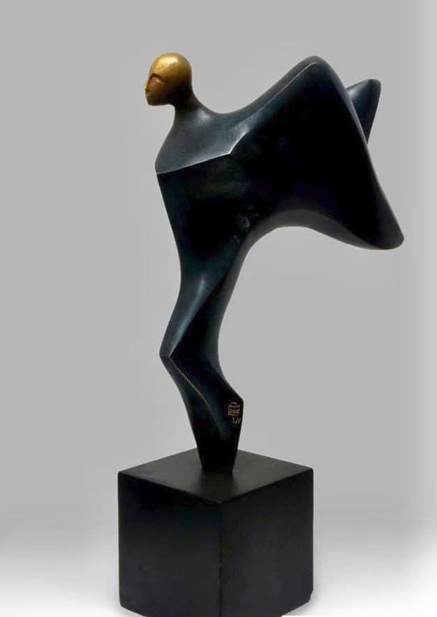 Ahmed Magdy Runaway from the Motherland, 2020 Bronze 60 x 40 x 18 cm 23 1/2 x 15 3/4 x 7 in