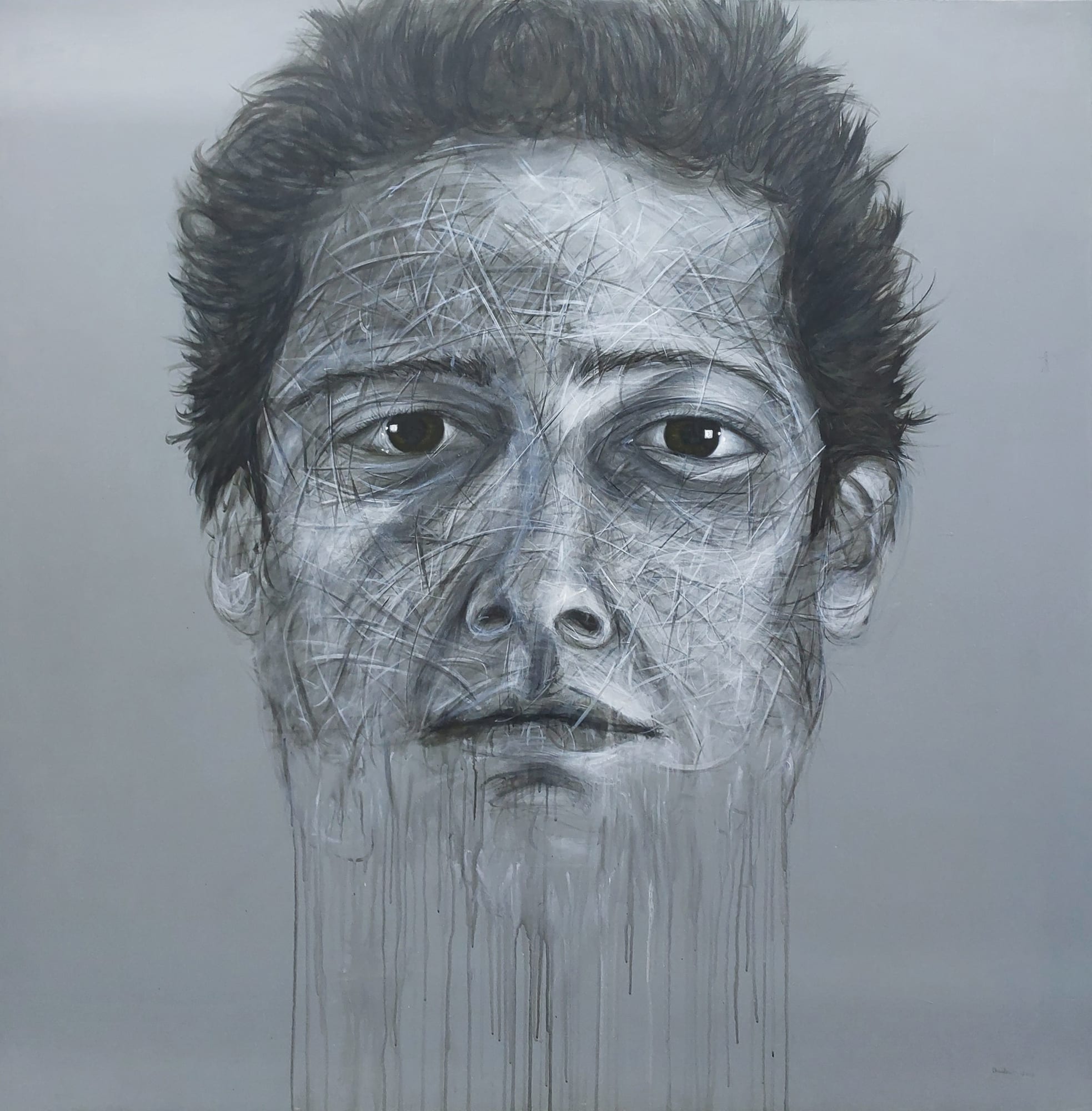 Bader Mahasneh Untitled , 2012 Acrylic on canvas 100 x 100 cm 39 1/4 x 39 1/4 in