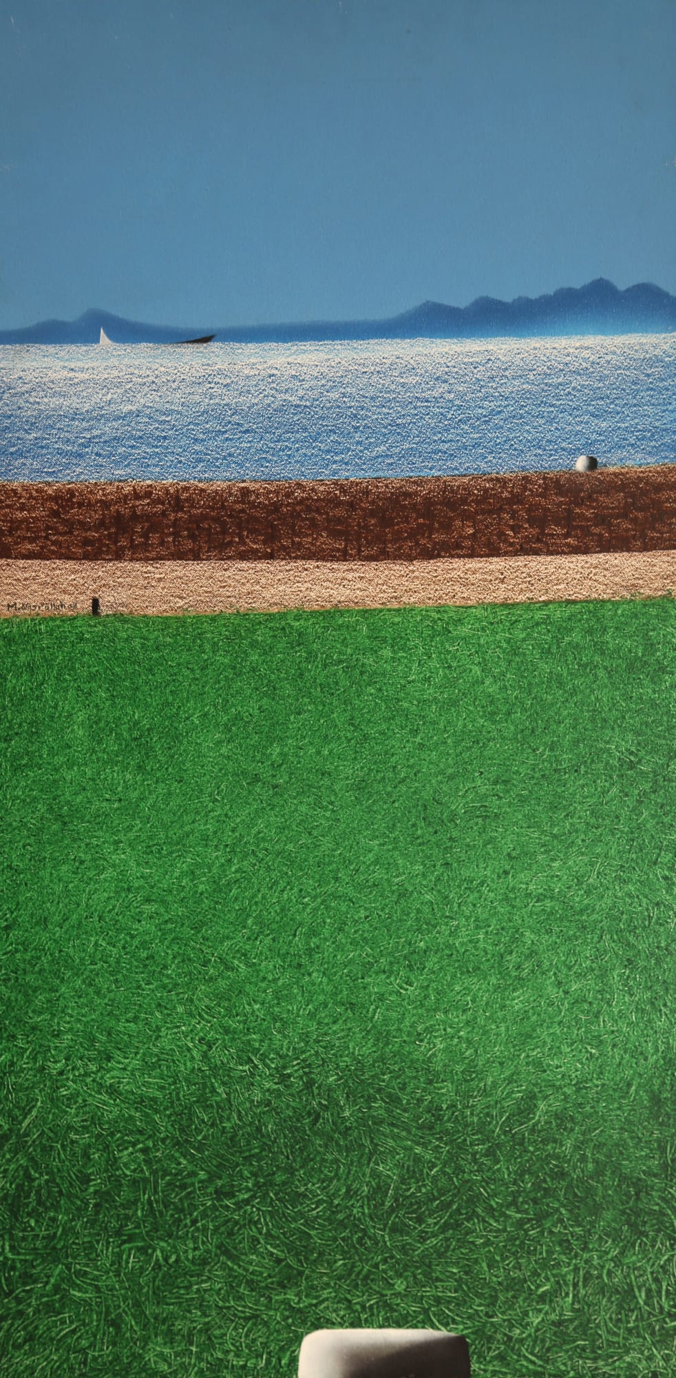 Mohammad Nasrallah Untitled, 2008 Acrylic on canvas 80 x 40 cm 31 1/2 x 15 3/4 in