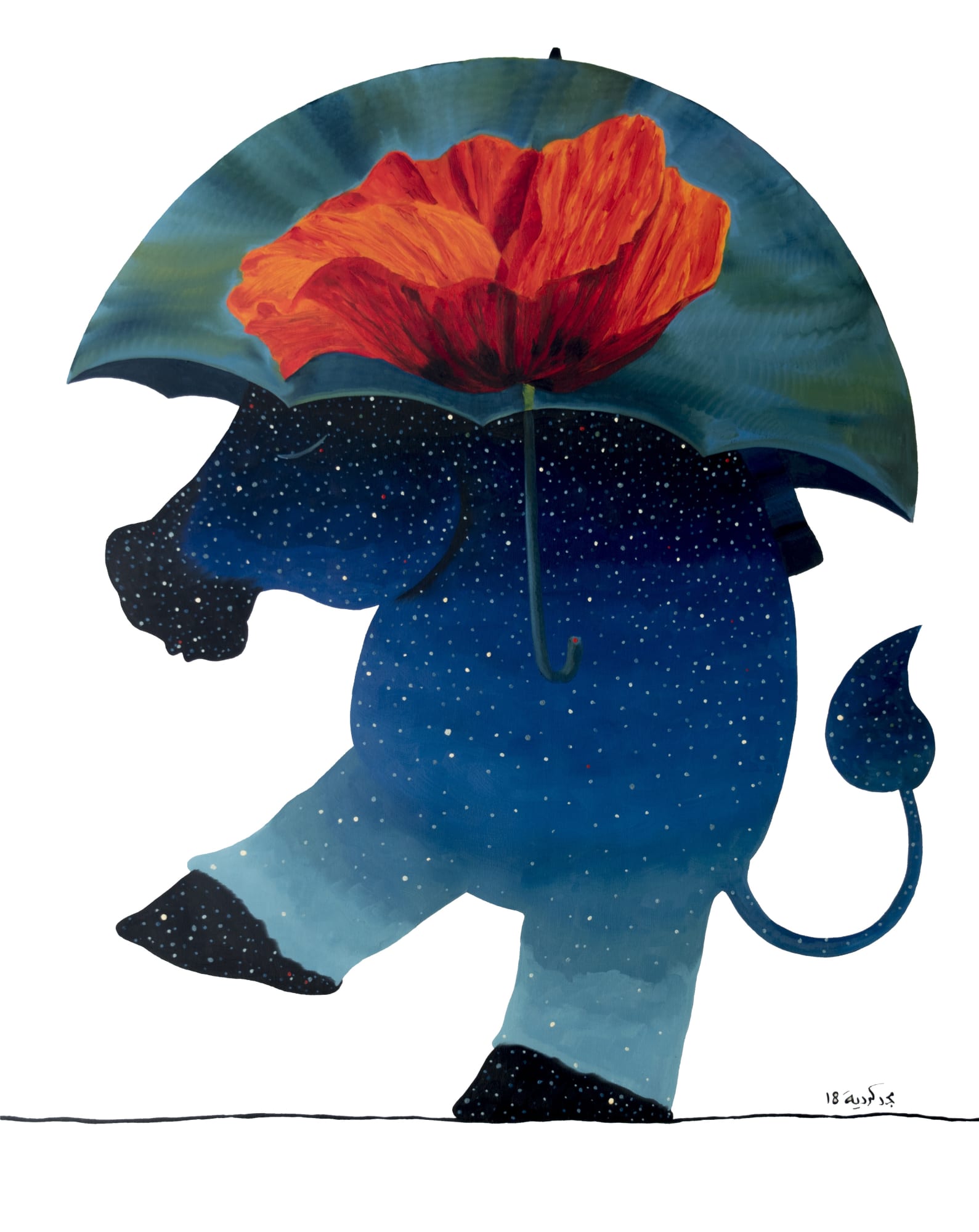 Majd Kurdieh Untitled, 2018 Oil on canvas 125 x 100 cm 49 1/4 x 39 1/4 in