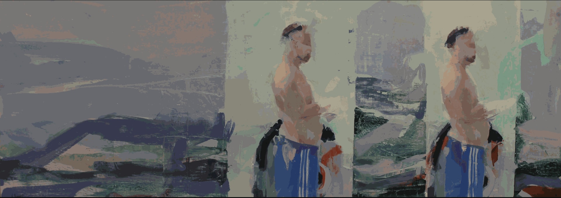 Omar Najjar Untitled, 2019 Oil on canvas 38 x 128 cm 15 x 50 1/2 in