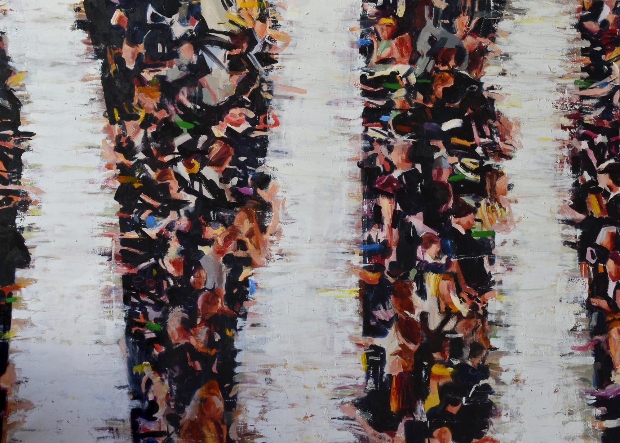 Omar Najjar People, 2021 Oil on canvas 120 x 165 cm 47 1/4 x 65 in