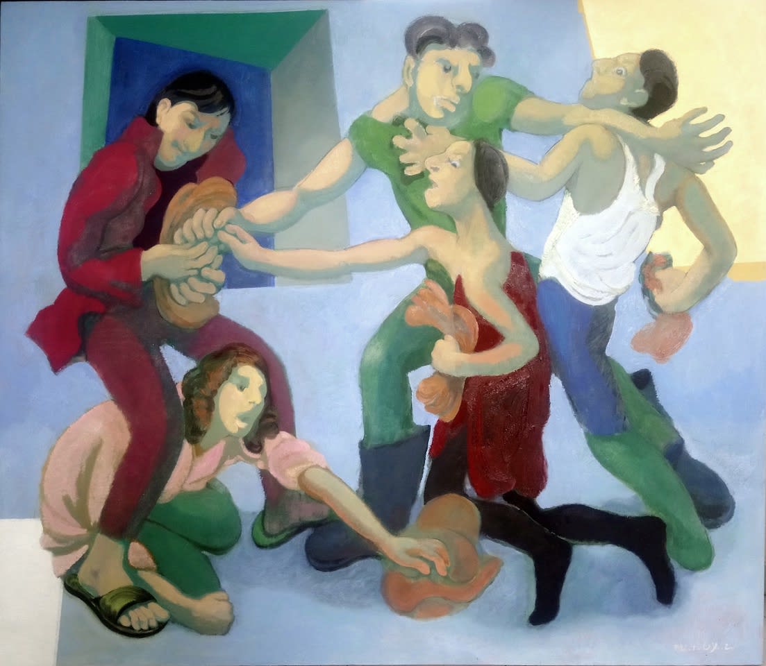 Houssam Ballan Round Loaf, 2022 Oil on canvas 150 x 130 cm 59 x 51 1/4 in