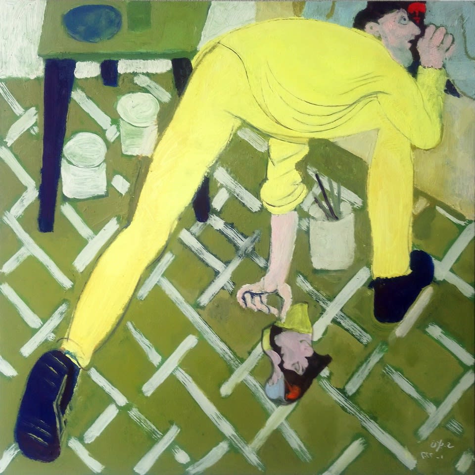 Houssam Ballan Fear, 2022 Oil on canvas 100 x 100 cm39 1/4 x 39 1/4 in