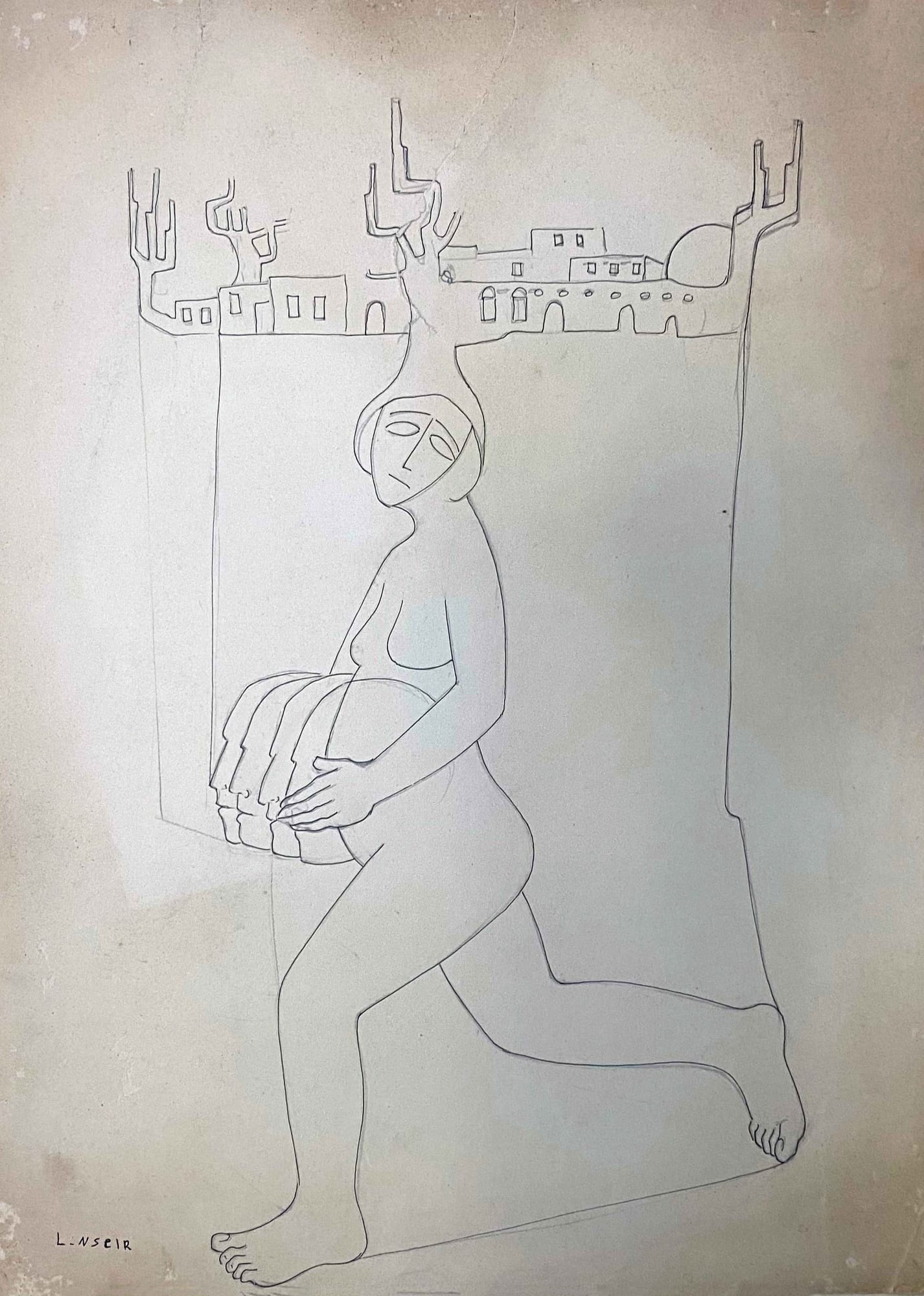 Leila Nseir Untitled, 1970 Ink on paper 40 x 29 cm 15 3/4 x 11 1/2 in