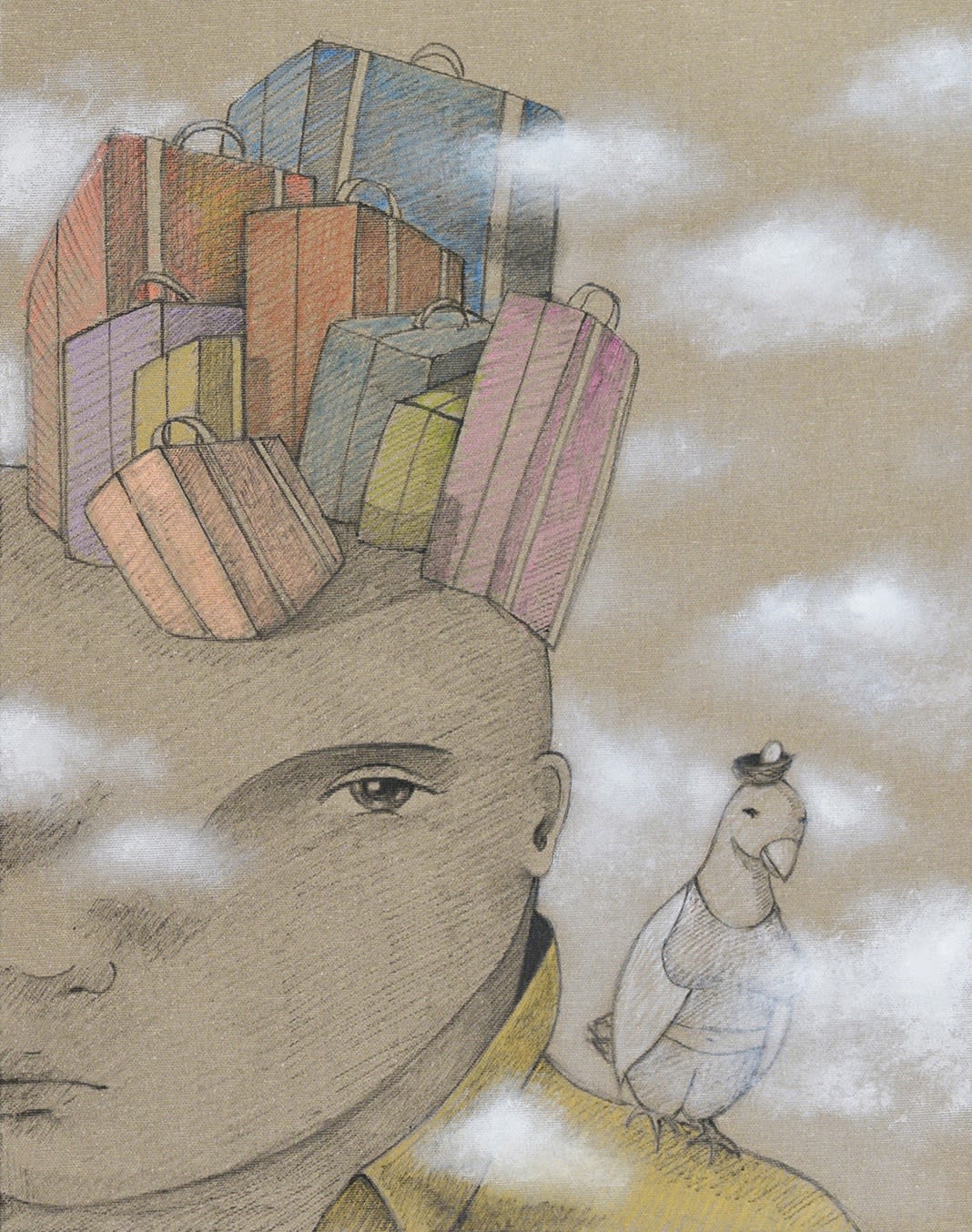 Mohammad Khayata Skyscrapers, 2022 Oil on canvas 50 x 40 cm 19 3/4 x 15 3/4 in