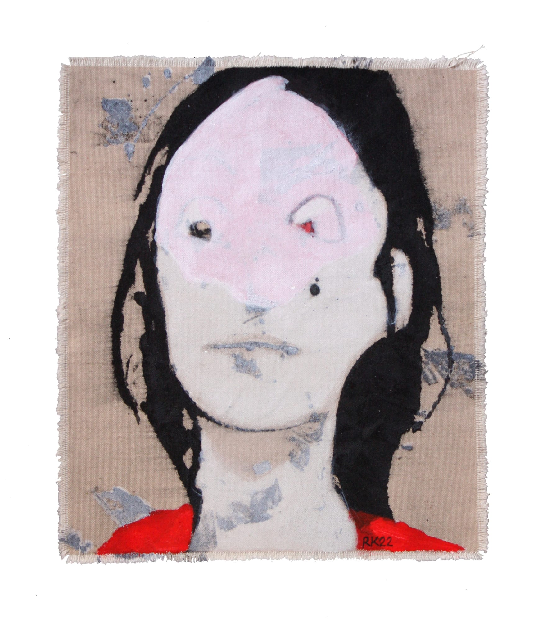 Rabee Kiwan Untitled, 2022 Mixed media on canvas 30 x 26 cm 11 3/4 x 10 1/4 in