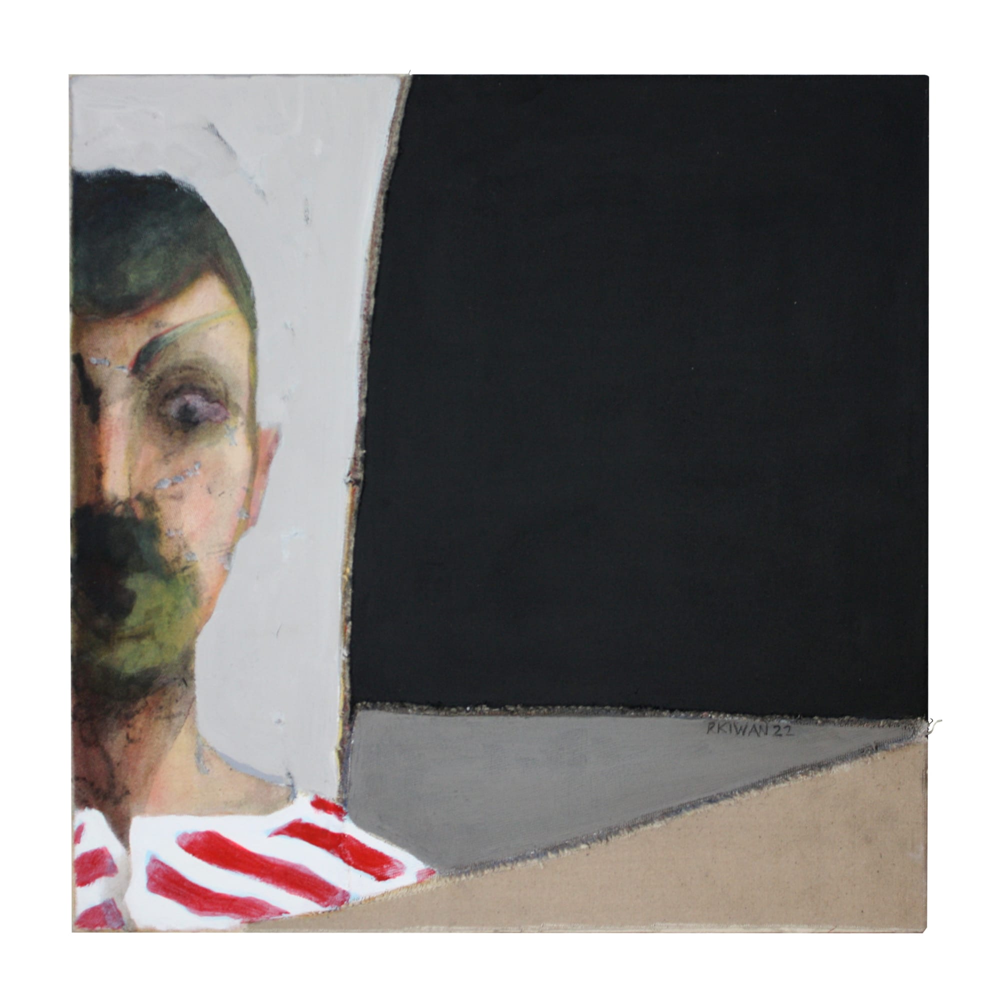 Rabee Kiwan Untitled, 2022 Mixed media on canvas 50 x 50 cm 19 3/4 x 19 3/4 in