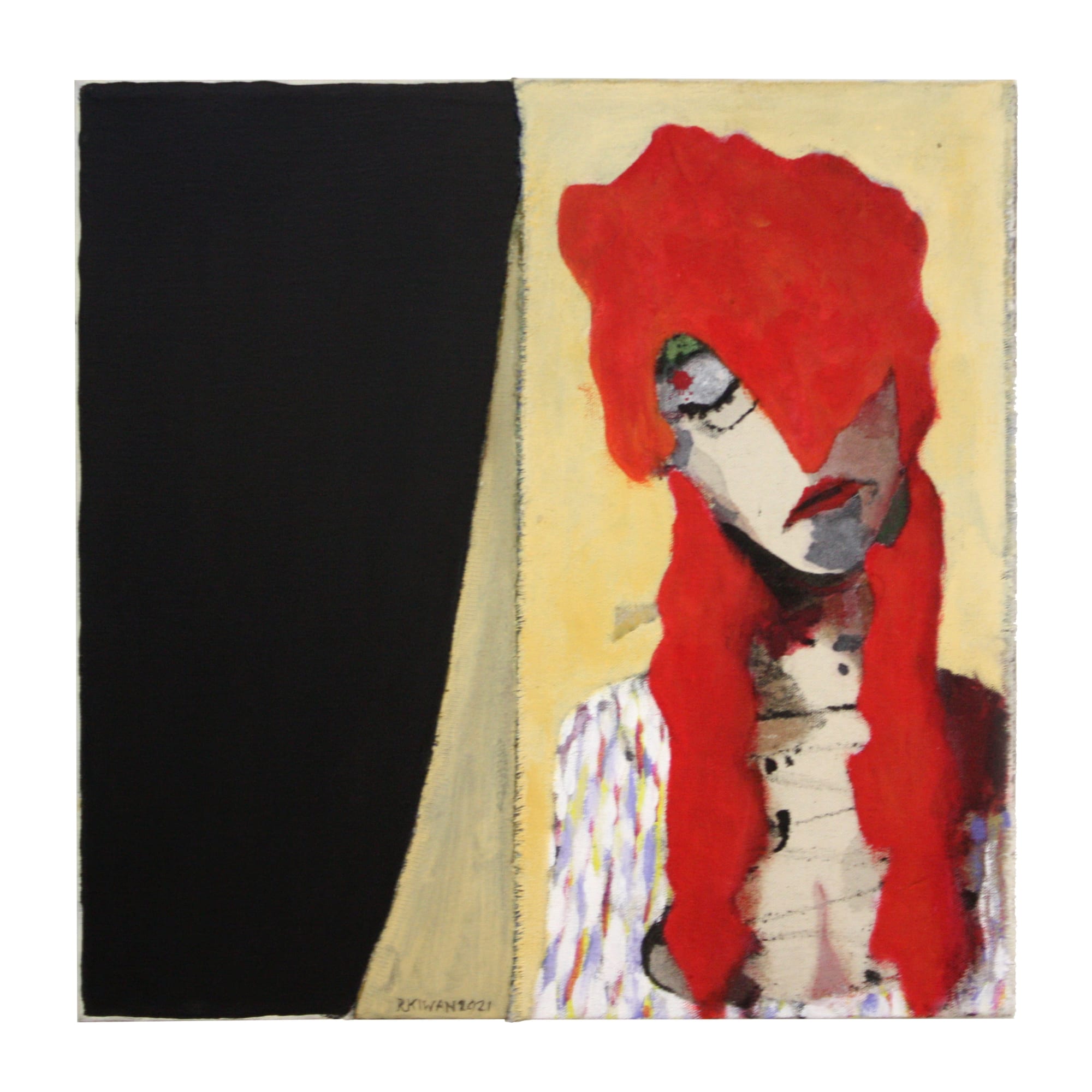 Rabee Kiwan Untitled, 2022 Mixed media on canvas 50 x 50 cm 19 3/4 x 19 3/4 in