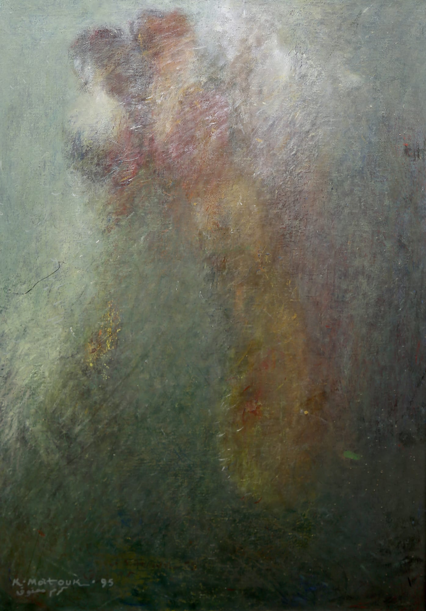 Karam Maatouk Two Dancers, 1995 Oil on canvas 70 x 50 cm 27 1/2 x 19 3/4 in