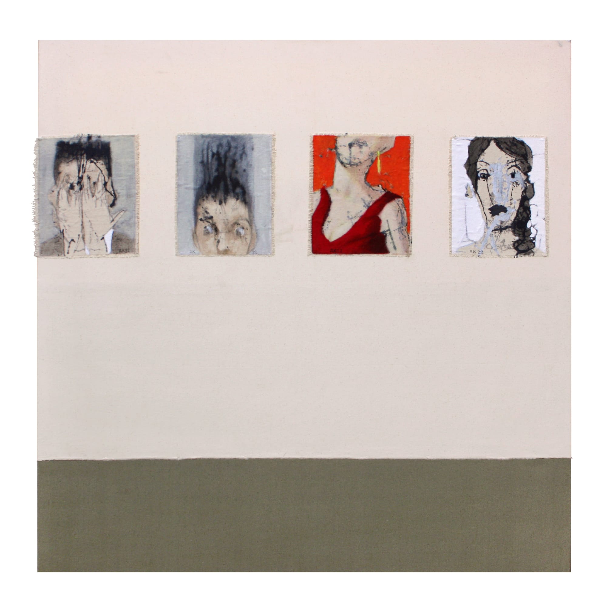 Rabee Kiwan Untitled, 2022 Mixed media on canvas 130 x 130 cm 51 1/4 x 51 1/4 in