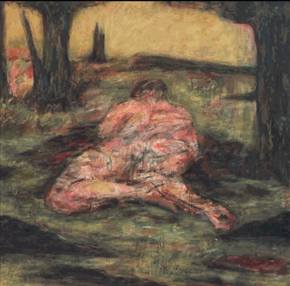 Ahmad Kasha Crushed, 2019 - 2020 Oil and mixed media on canvas 146 x 148 cm 57 1/2 x 58 1/4 in