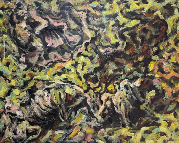 Ahmad Kasha Decay, 2021 Acrylic on canvas 131 x 163 cm 51 1/2 x 64 1/4 in