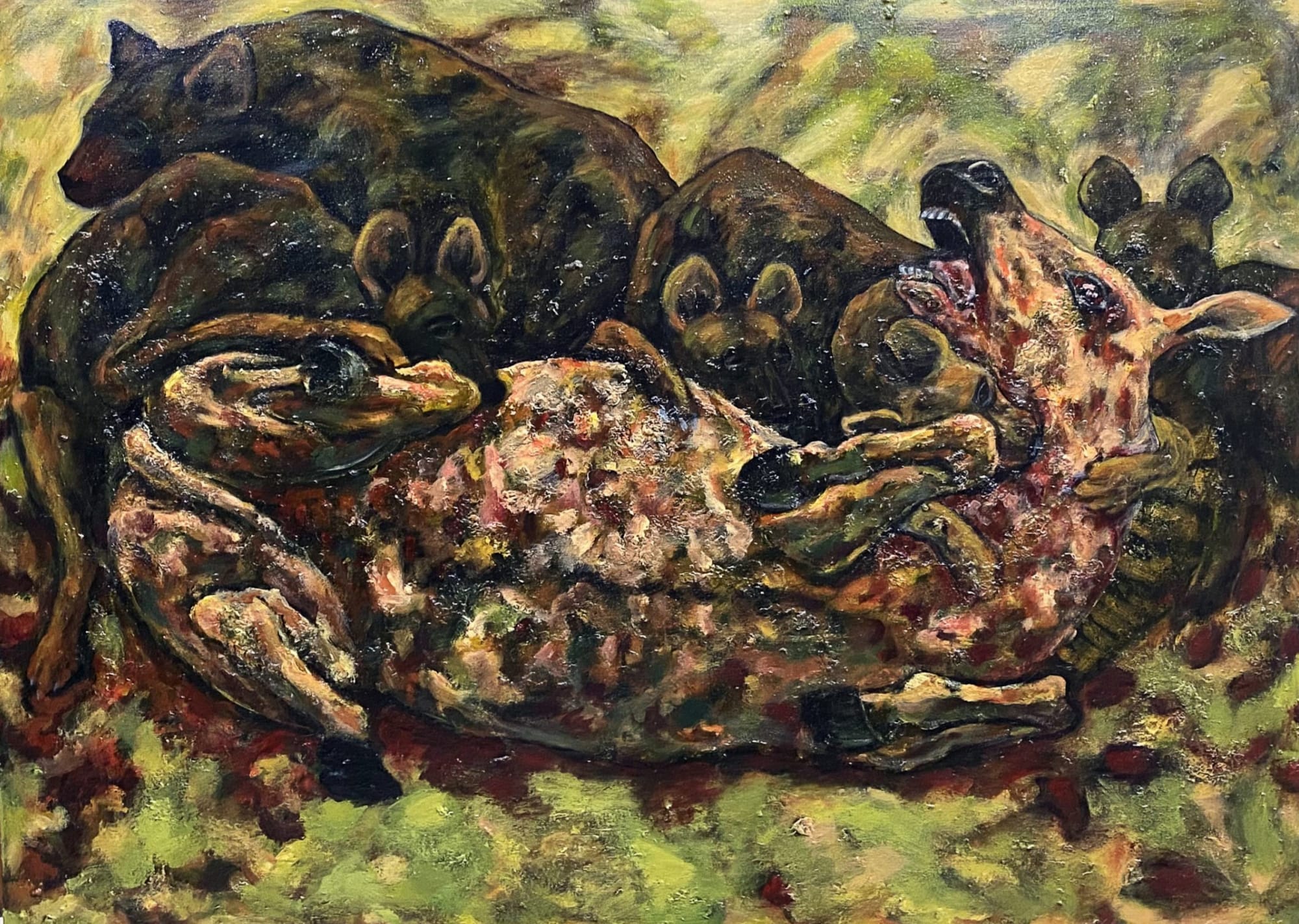 Ahmad Kasha National Geographic, 2022 Acrylic on canvas 110 x 150 cm 43 1/4 x 59 in