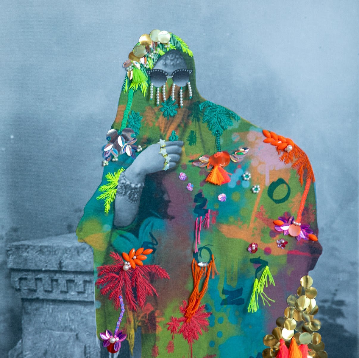 Azaïdé El Miami, 2023 Mixed media on canvas 90 x 70 cm 35 1/2 x 27 1/2 in Edition 2 of 8