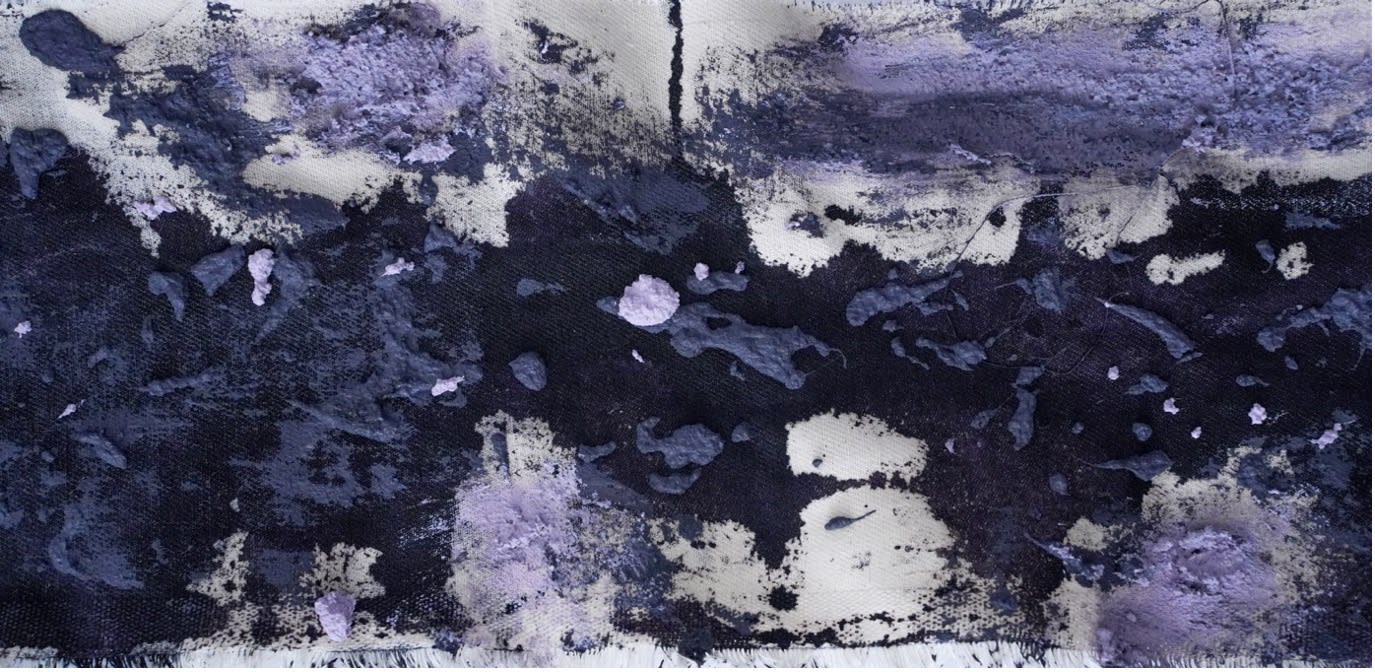 Rima Moukahal Study 3 - Land, 2023 Texture and acrylic on canvas