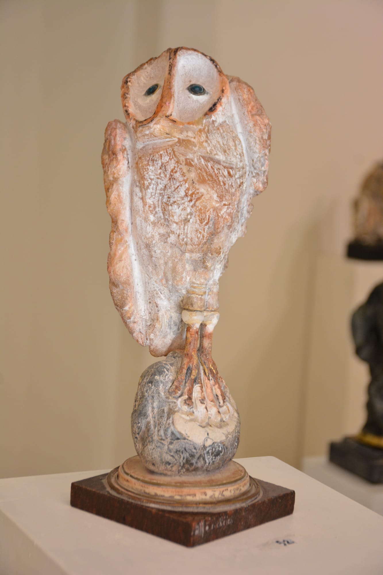 Jamil Kasha Owl (بومة), 2022 Stone 40 x 15 x 15 cm 15 3/4 x 6 x 6 in