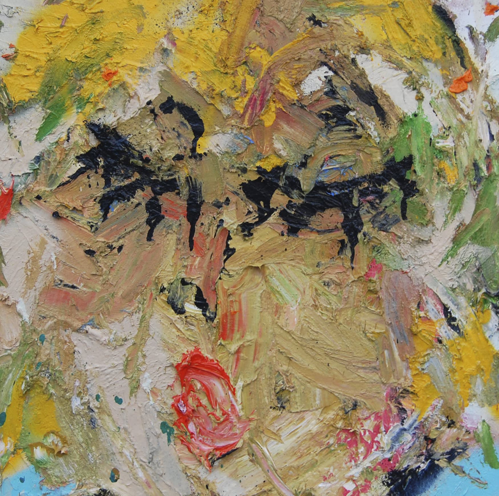 Tamim Sibai Untitled (Expressions in Action), 2021 Acrylic and spray paint on canvas 40 x 40 cm 15 3/4 x 15 3/4 in