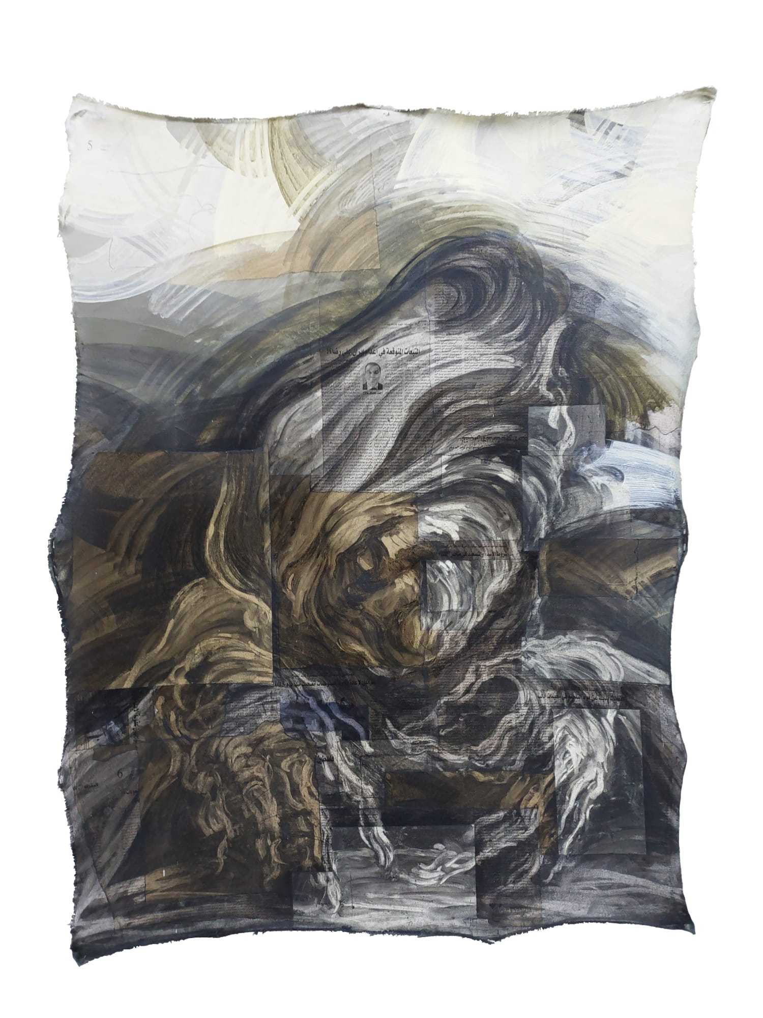 Mayar Obeido Female Portrait, 2023 Mixed media on canvas 120 x 90 cm 47 1/4 x 35 1/2 in