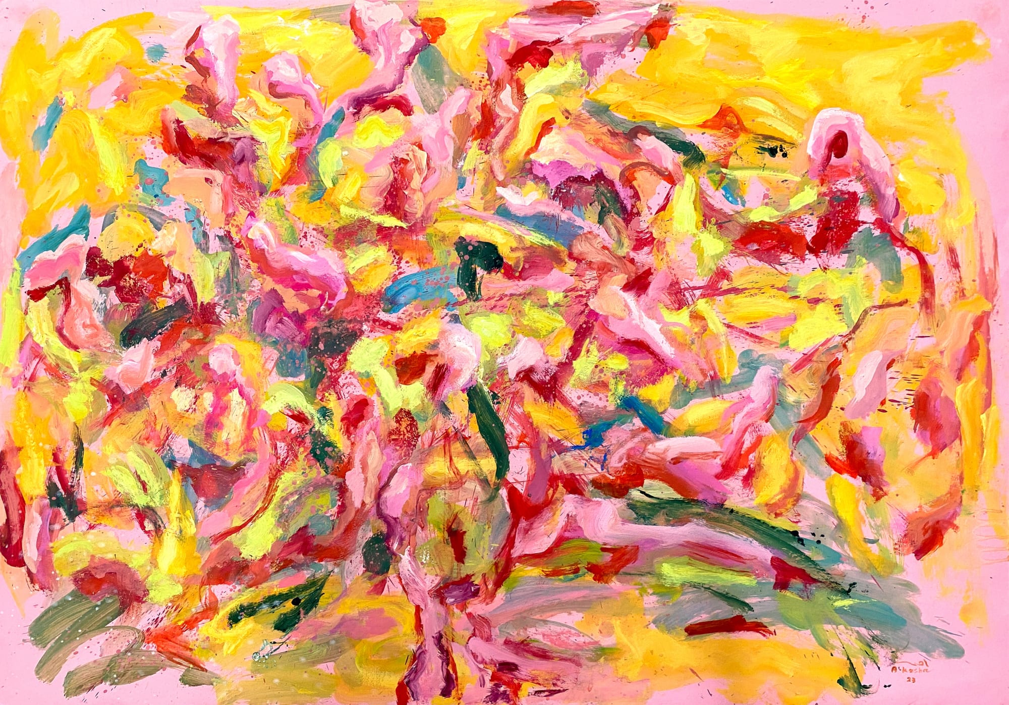 Ahmad Kasha Untitled, 2023 Oil on carton 70 x 100 cm 27 1/2 x 39 1/4 in