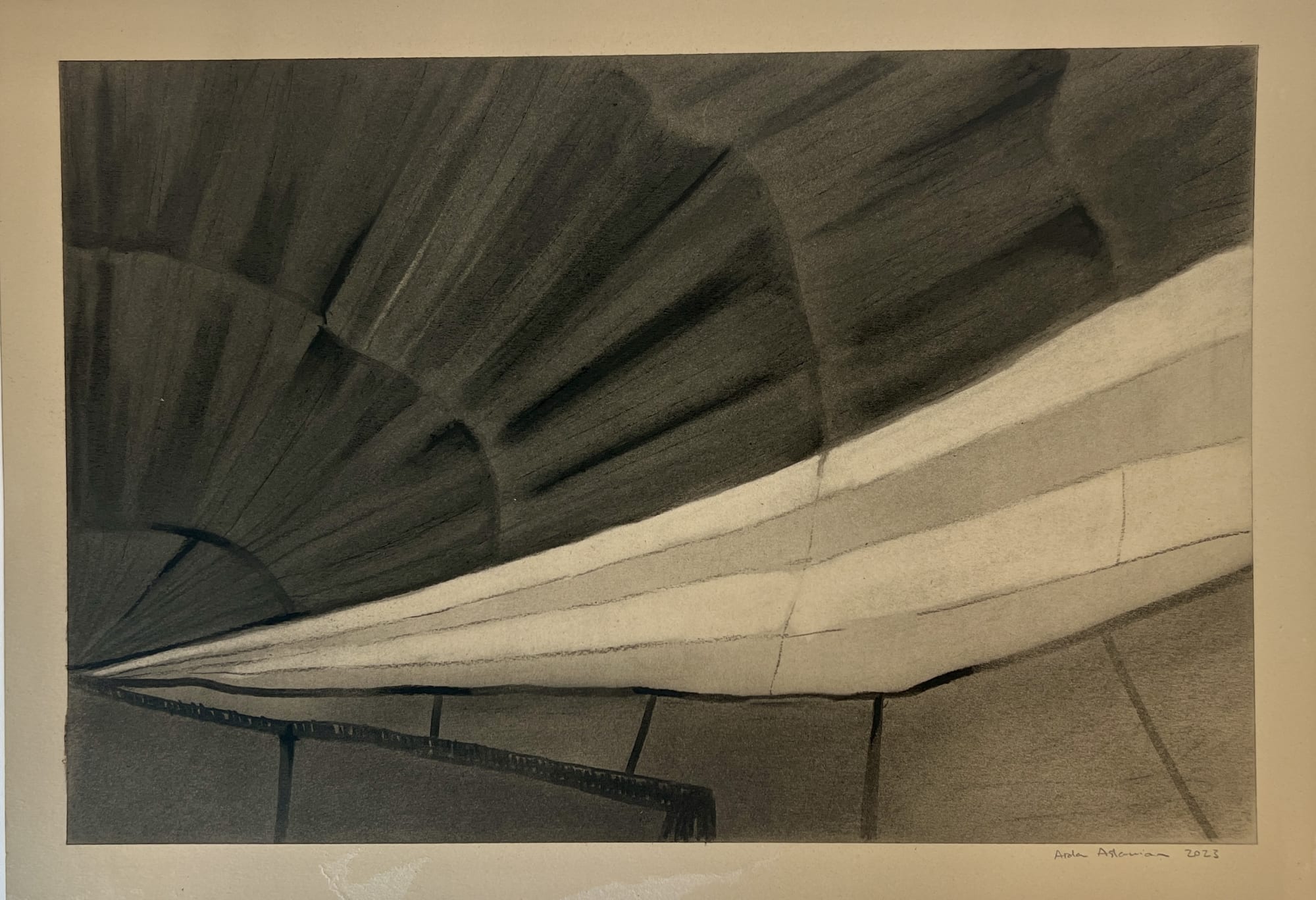 Arda Aslanian Untitled, 2023 Charcoal on paper 30 x 50 cm 11 3/4 x 19 3/4 in