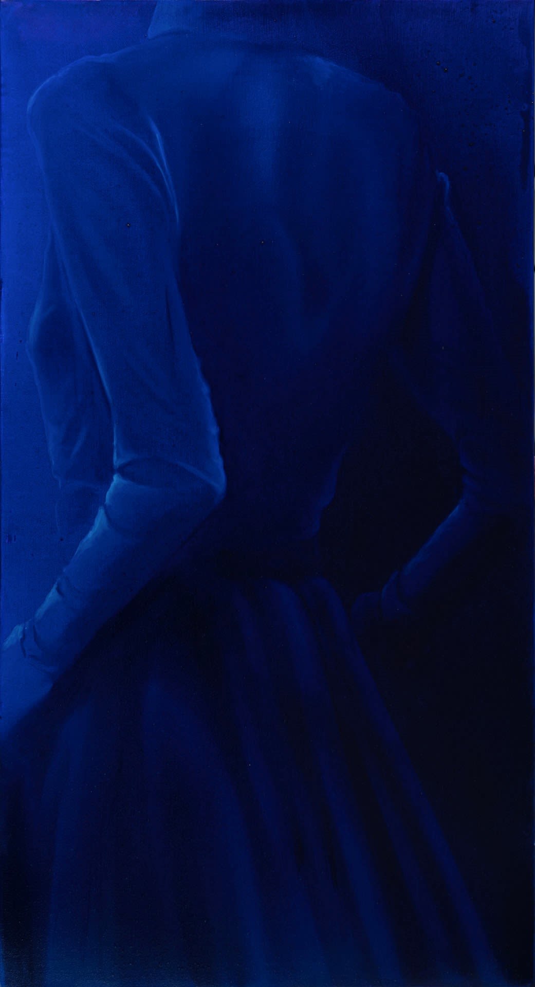 Arda Aslanian Azure Grit, 2024 Oil on canvas 110 x 60 cm 43 1/4 x 23 1/2 in