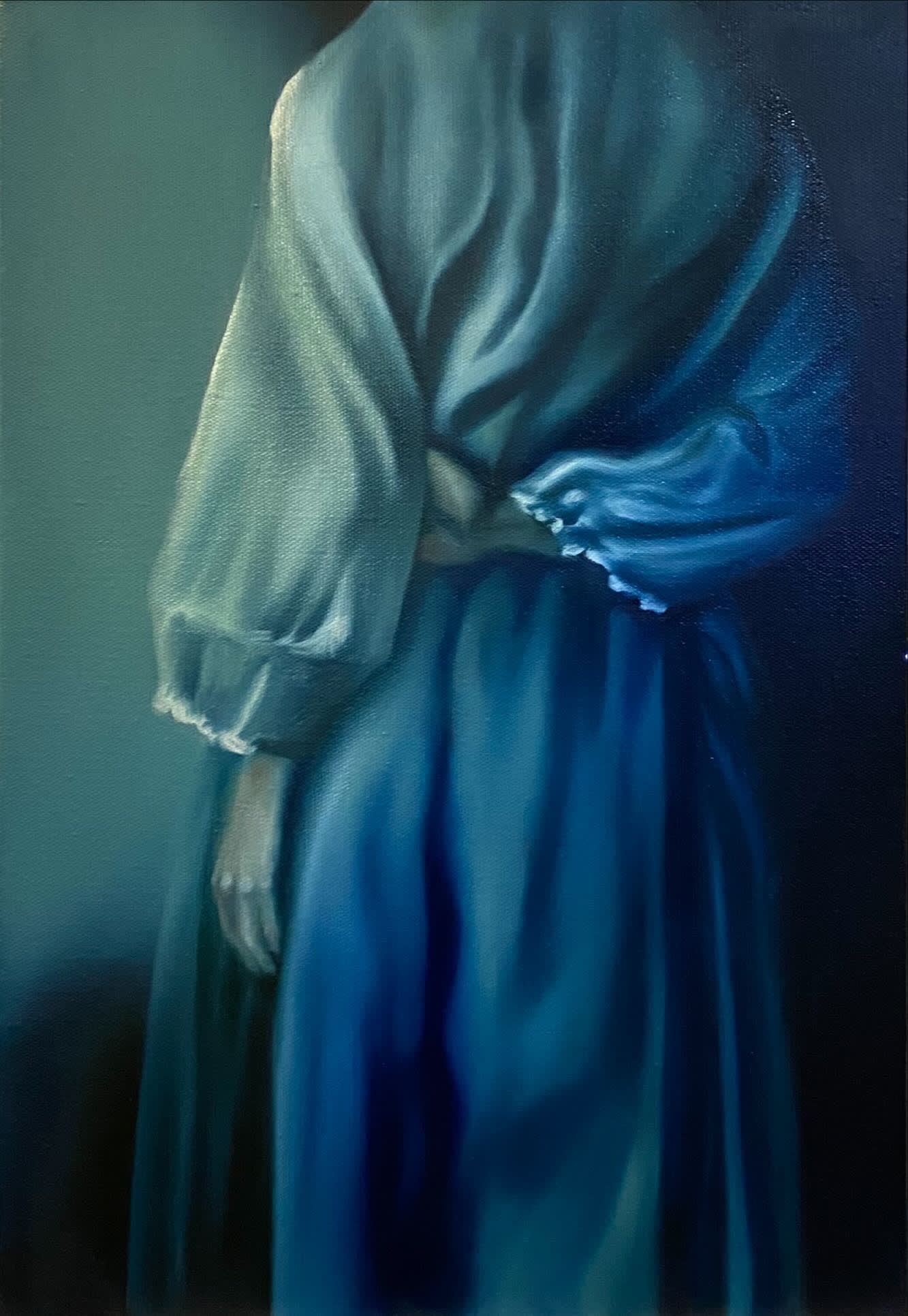 Arda Aslanian Untitled (from the Drapes series), 2023 Oil on canvas 50 x 35 cm 19 3/4 x 13 3/4 in