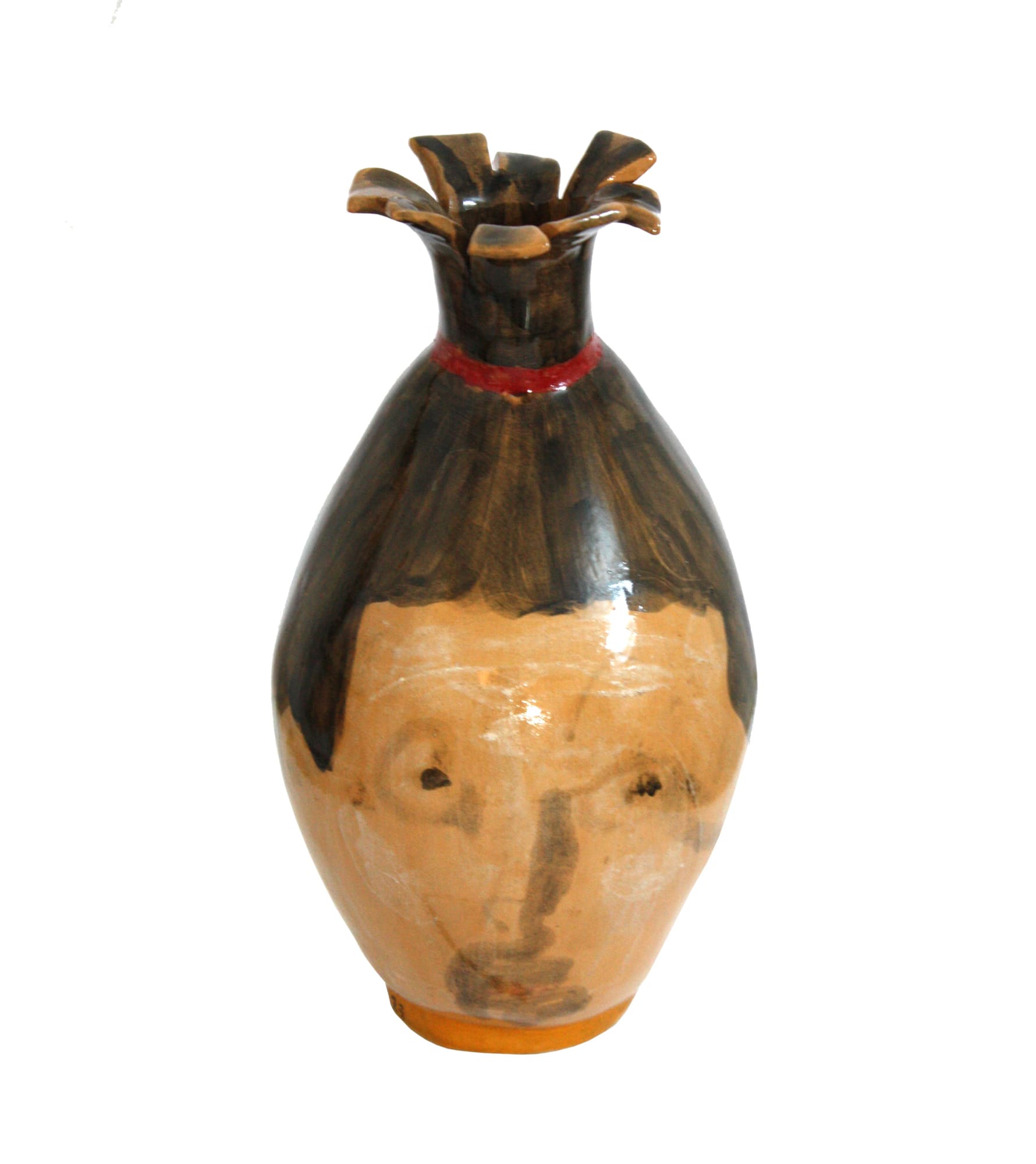 Rabee Kiwan Untitled, 2023 Ceramic vase, oxide color glaze on kaolin and local Syrian clay 27 x 14 cm 10 3/4 x 5 1/2 in