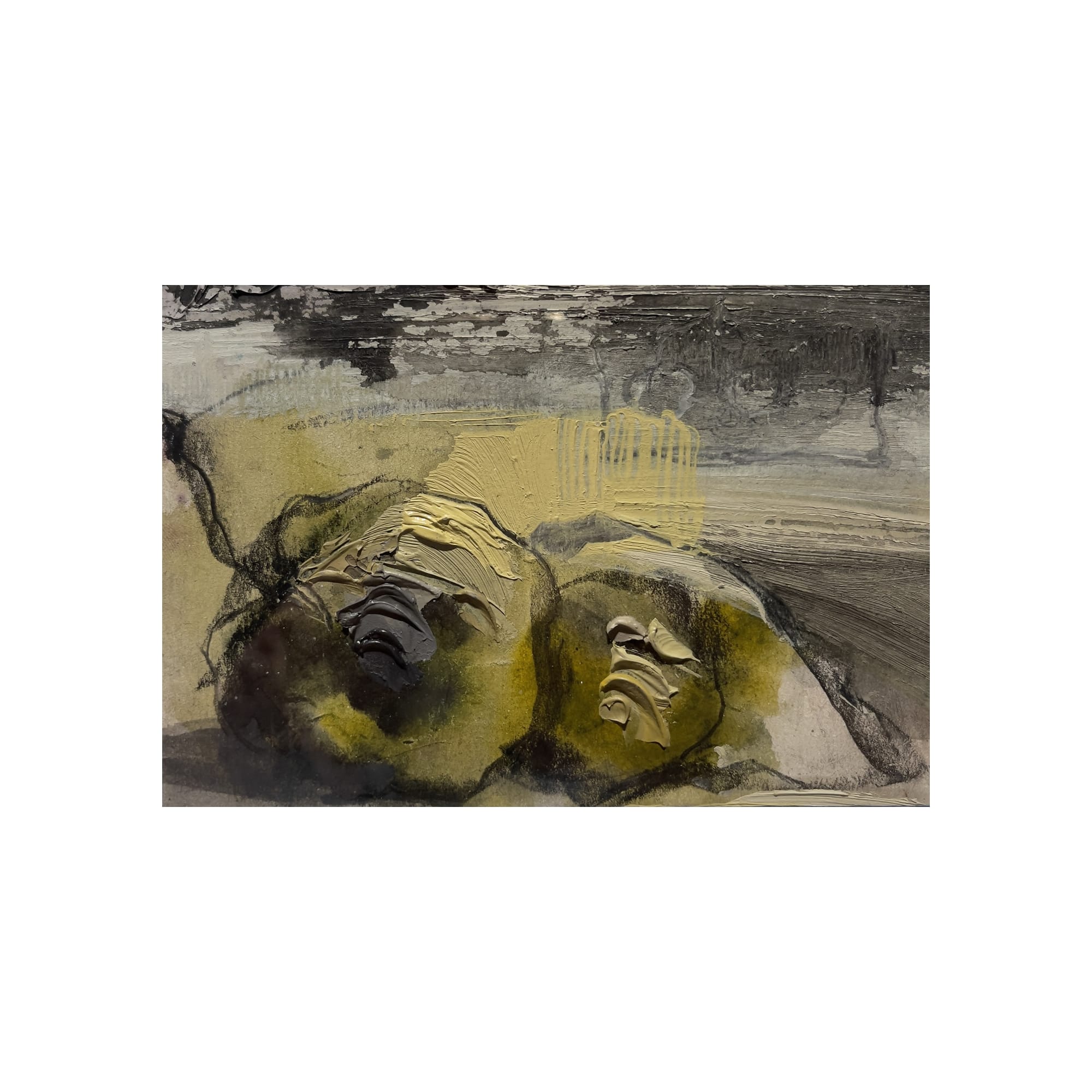 Mayar Obeido Apple (Series 1), 2021 Mixed media on paper 10 x 14 cm 4 x 5 1/2 in