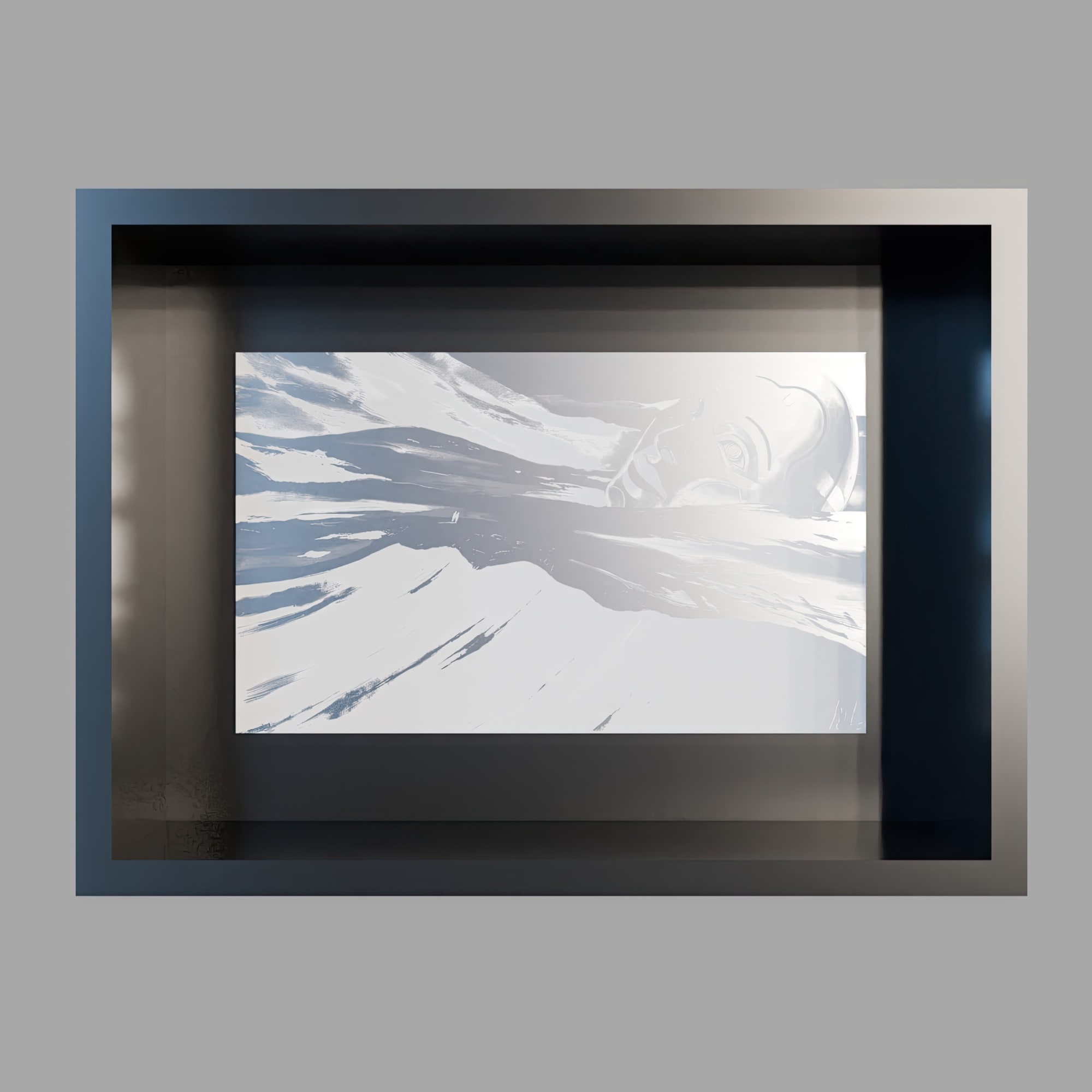 Marina Fedorova Winter in the Desert, 2023 Silver coating on copper 40 x 60.5 cm 15 3/4 x 23 3/4 in