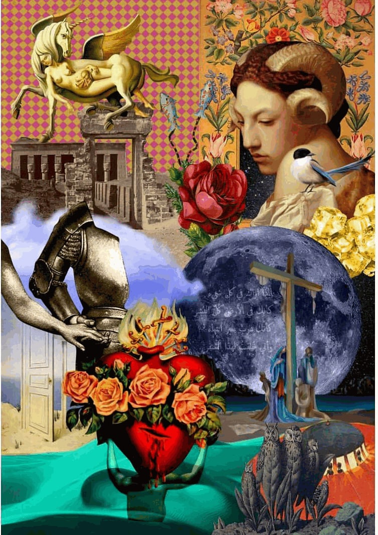 Zaina Said An Ode, 2017 Digital collage printed on Epson paper 42 x 28 cm 16 1/2 x 11 in