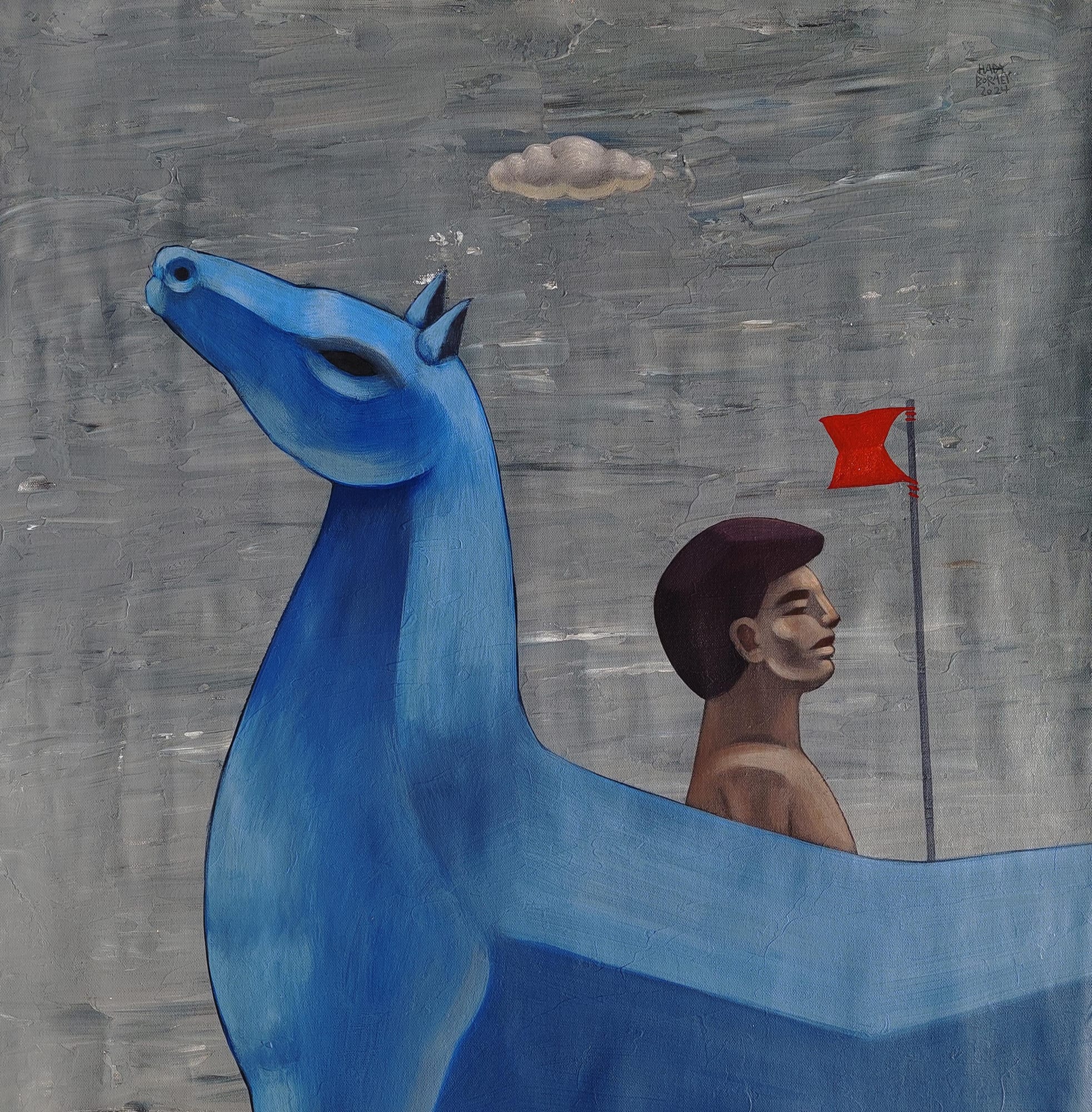 Hady Boraey Untitled, 2024 Acrylic on canvas 75 x 75 cm 29 1/2 x 29 1/2 in