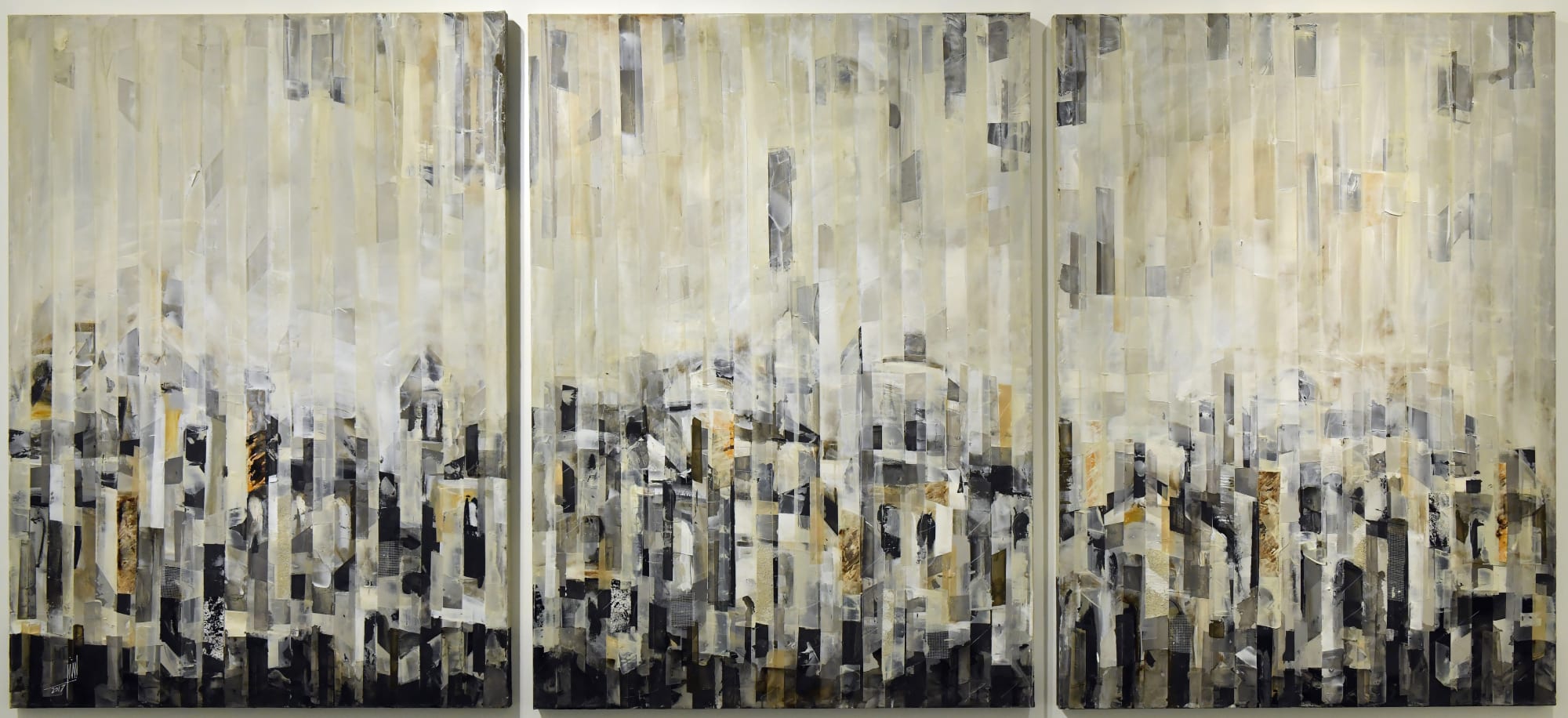 Untitled, Mixed media on canvas, 2017 120x300cm