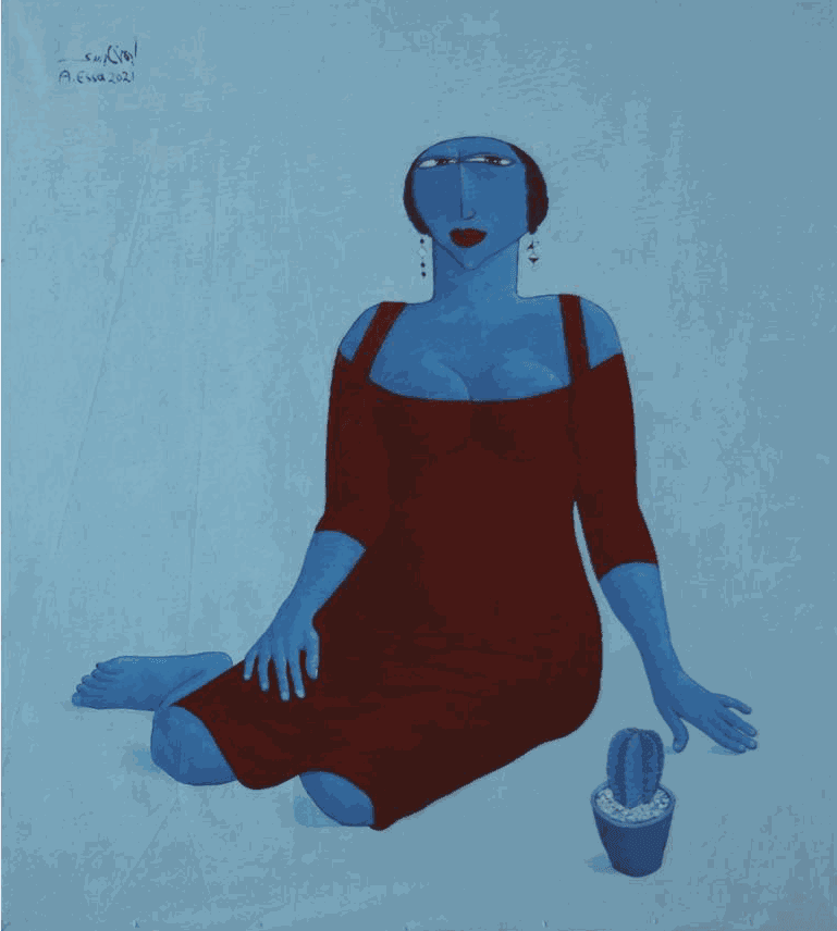 Ayman Essa, 2021, Acrylic on canvas, 123x111cm