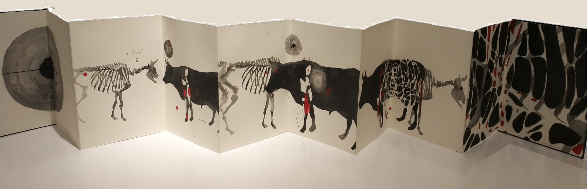 Bullseye, 2022, Book art, 40x27.5x200cm (opned)