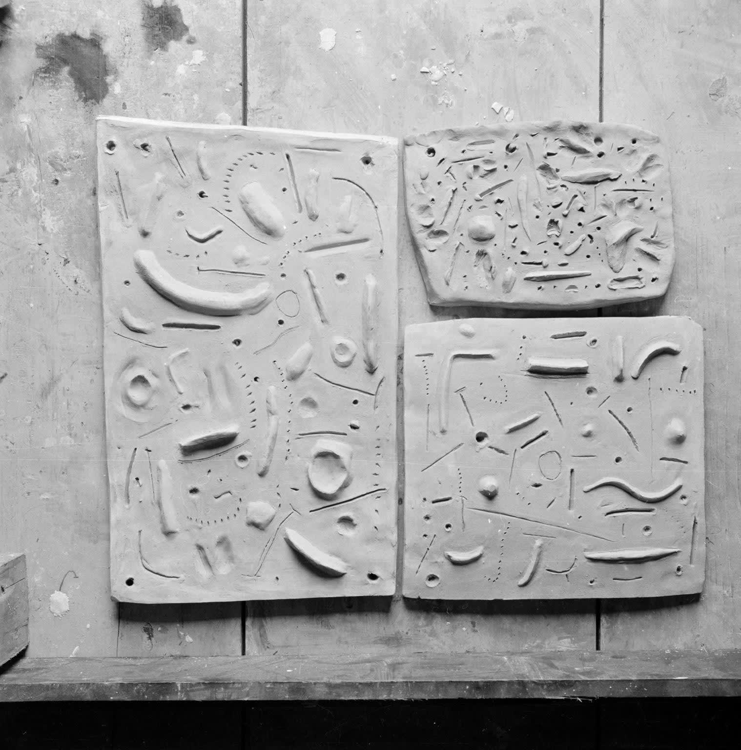 Contemporary photograph of other Reliefs by Eduardo Paolozzi c.1949-1956, taken by Nigel Henderson. The Eduardo Paolozzi Foundation. The Estate of Nigel Henderson. Tate Archive