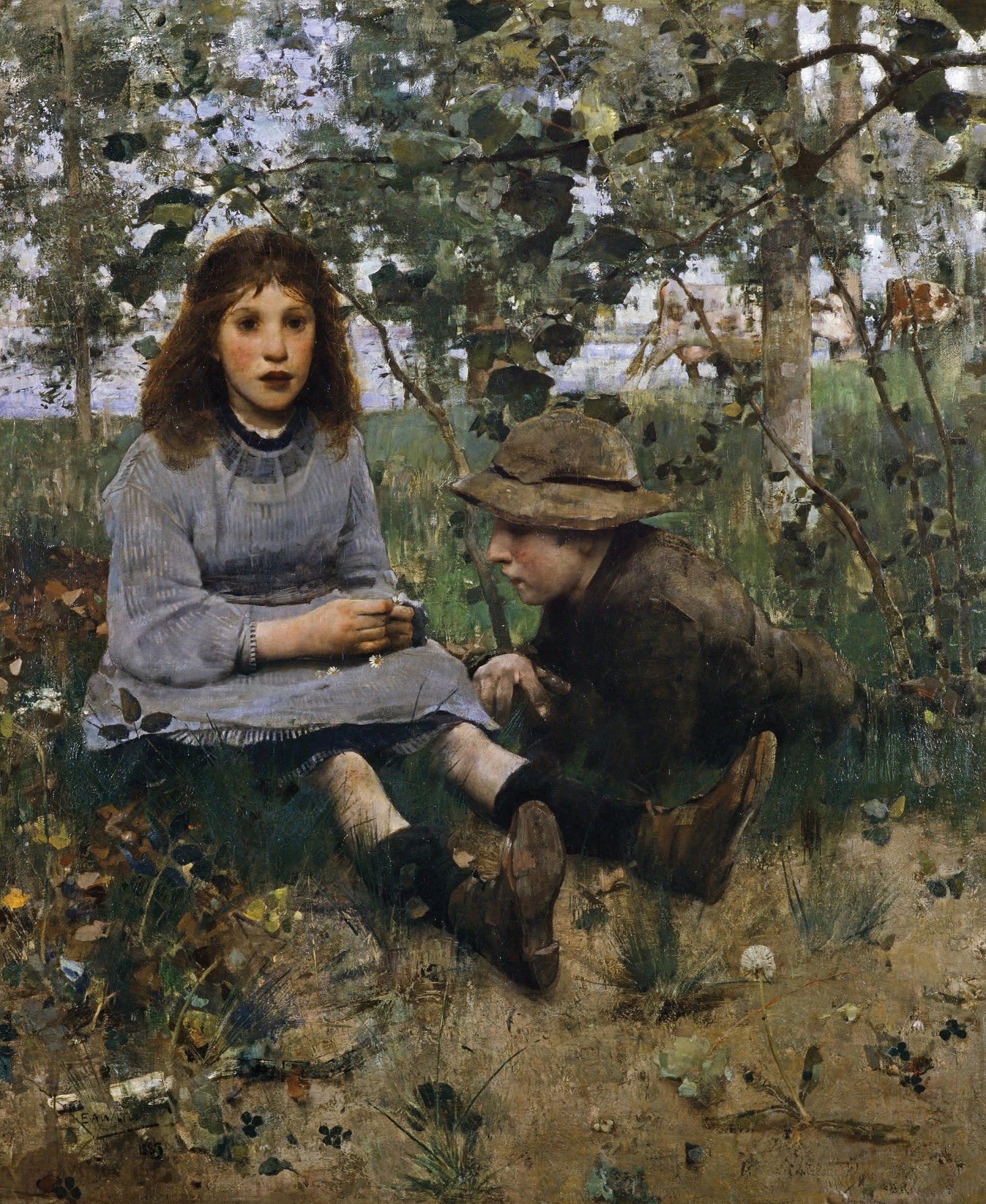 Edward Arthur Walton RSA PRSW 1860-1922 A Daydream, 1885 oil on canvas National Galleries Scotland. Purchased with the aid of the Art Fund 1999