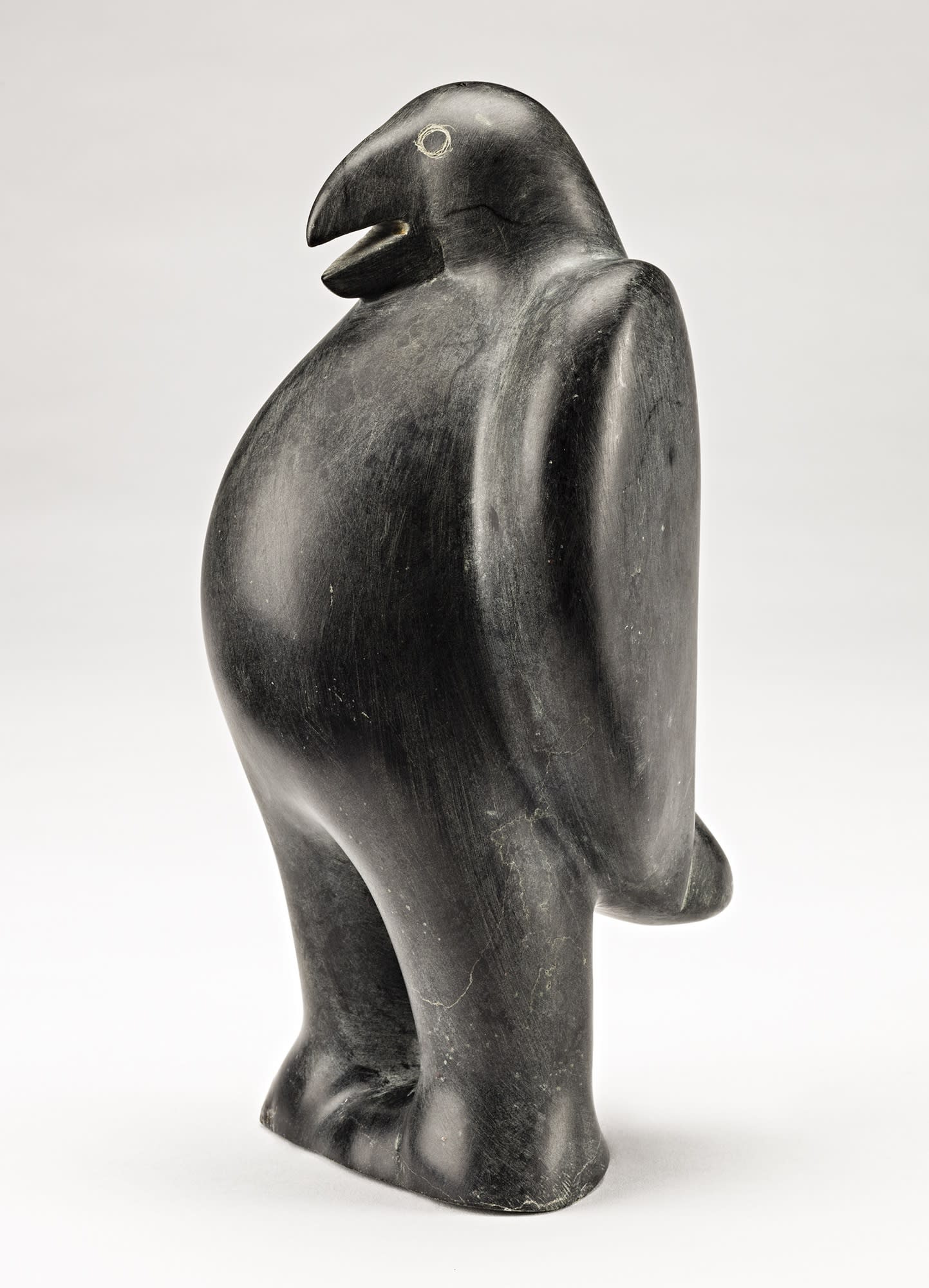 Lot 96 MARY YUUSIPIK SINGAQTI (1936-2017) QAMANI'TUAQ (BAKER LAKE) Standing Bird, c. early 1980s stone, 8.75 x 4.75 x 4.5 in (22.2 x 12.1 x 11.4 cm) Estimate: $1,800— $2,800 price realized: $1,920