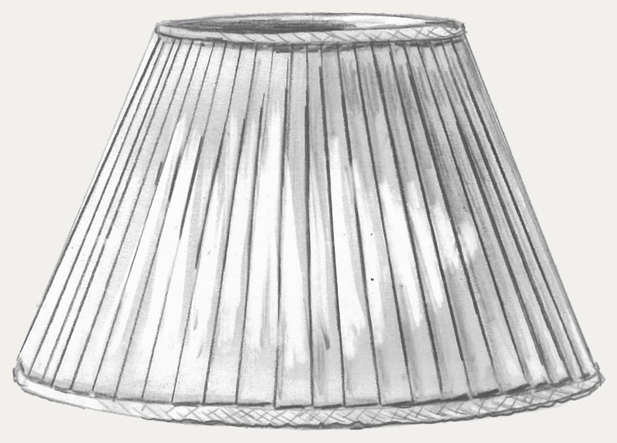Knife Pleated Lampshades Perfectly formed, the pleats are carefully measured to be exactly spaced, runing in the same direction and sitting more flush on the lampshade.