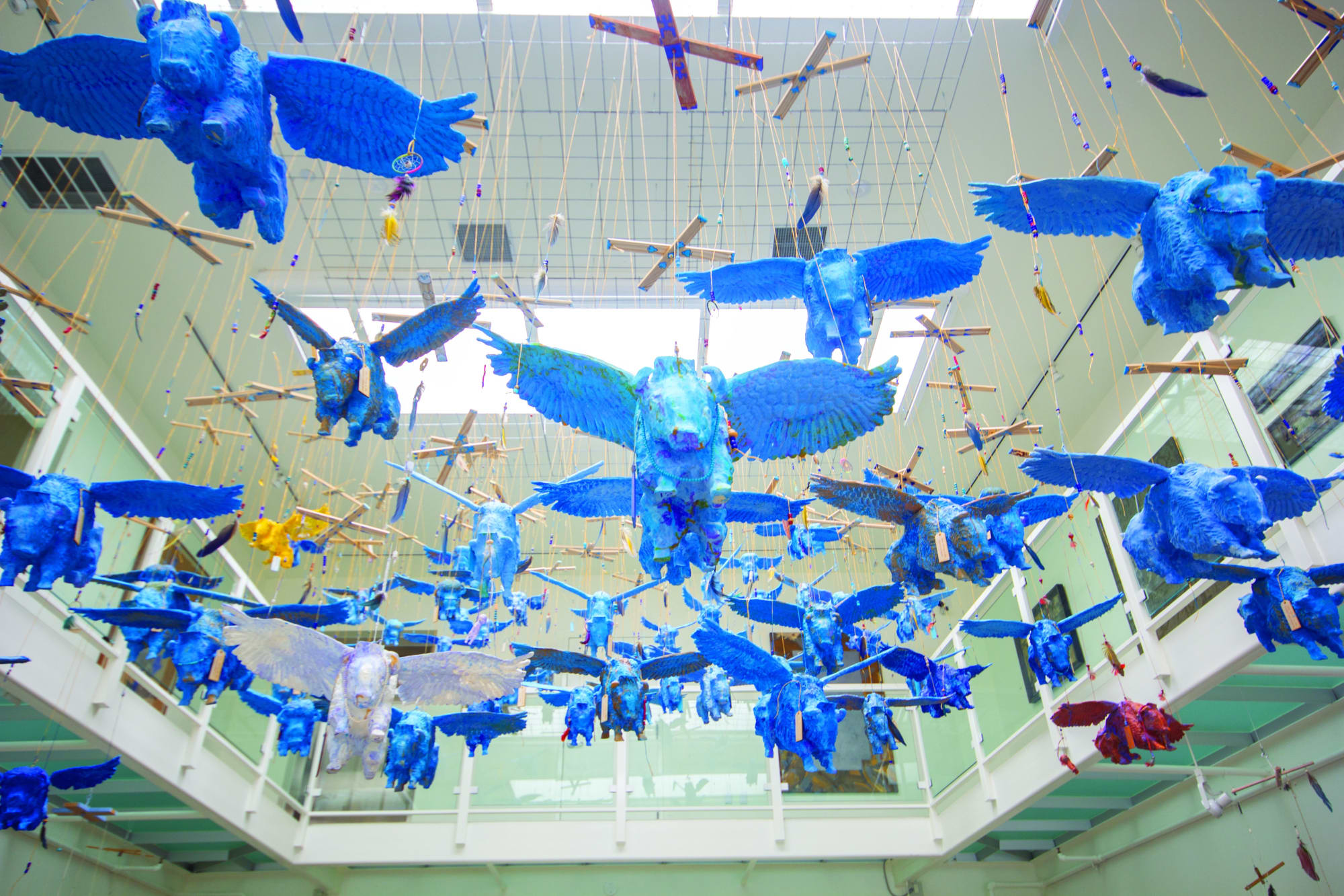 Armond Lara | Flying Blue Buffalo Installation