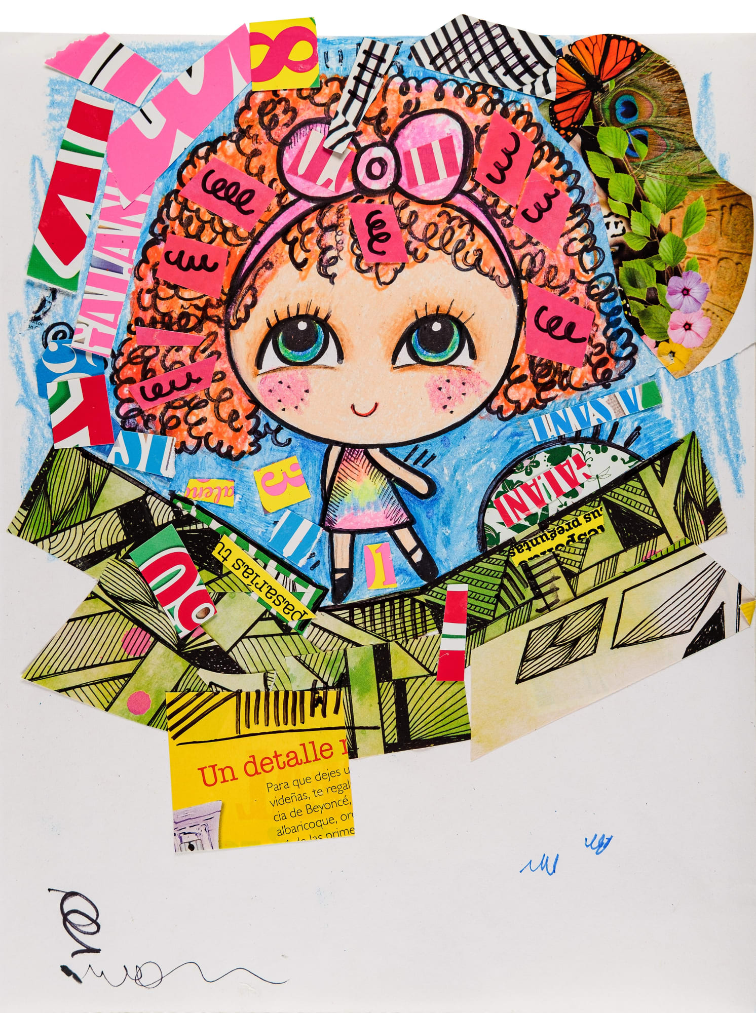 Ampar&iacute;n Serrano Espinosa Chamoy, ca. 2007 Fotograf&iacute;a digital de obra con collage sobre papel