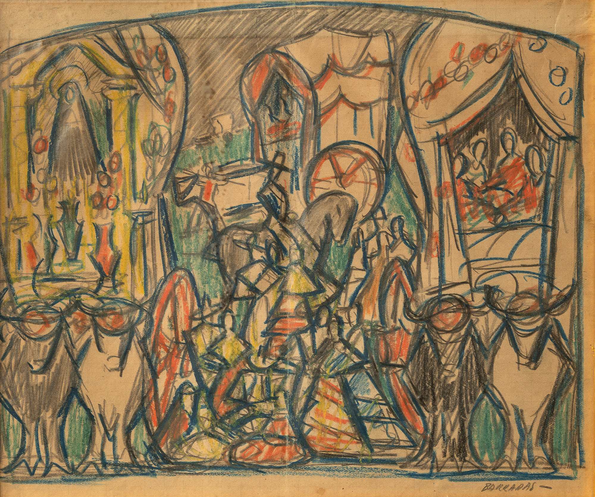 Rafael Barradas Escena de teatro