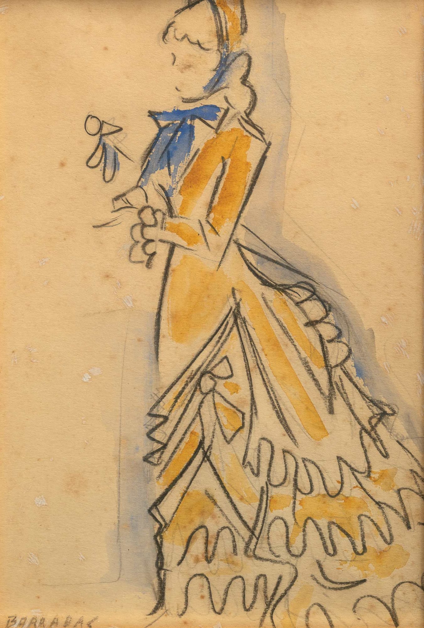 Rafael Barradas Catalina B&aacute;rcena entrando a escena