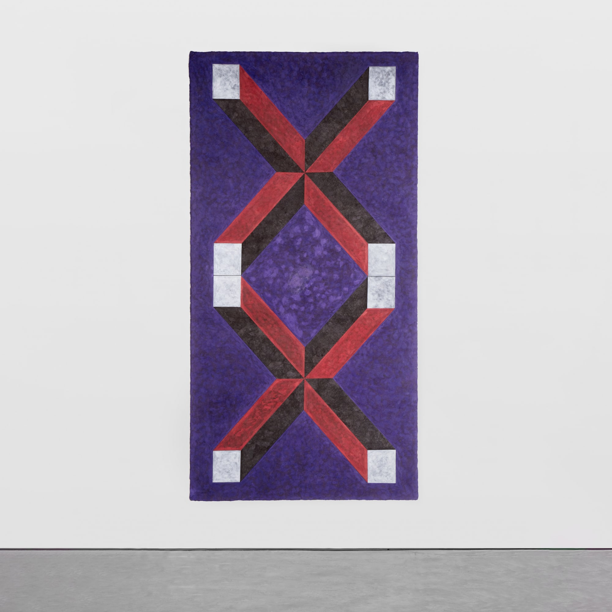 Pedro Reyes Cempohualli [Twenty], 2024 óleo sobre papel amate [oil on amate paper] 244 x 122 cm [96 x 48 in] ft [ph]: Pamela Limón Ross