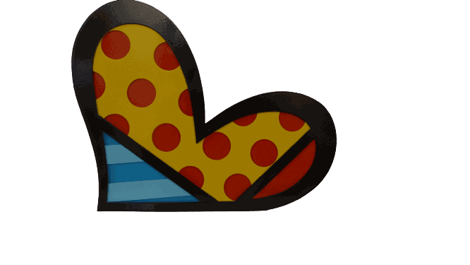 Romero Britto, HEART, 2018