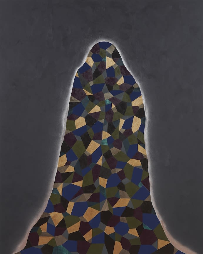 Adia Millett Silver Lining (Night) (2021) Acrylic on Wood 152 x 122 cm