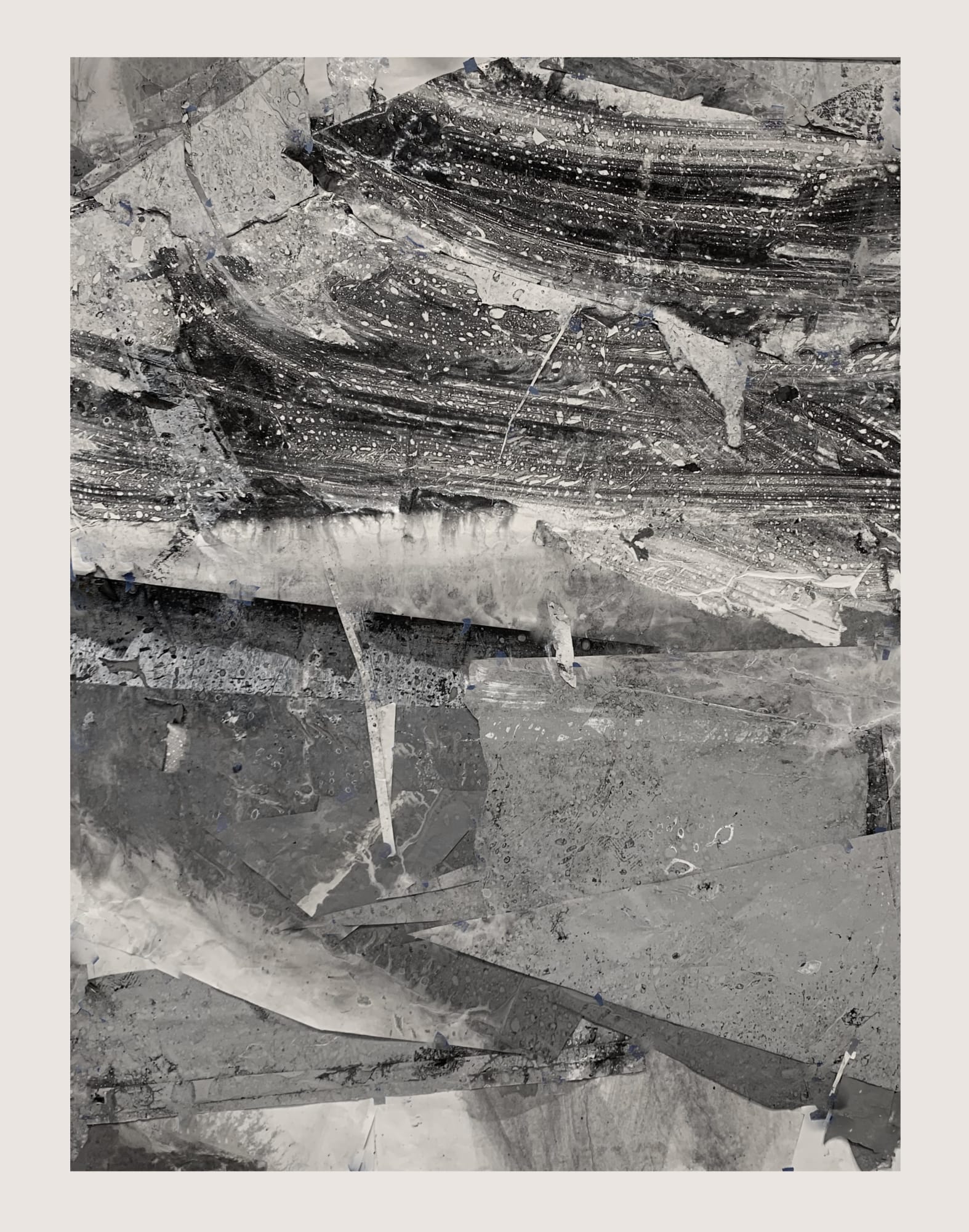 Zheng Chongbin Sequential Displacement (2021) Ink and Acrylic on Xuan Paper 124.5 x 91 cm